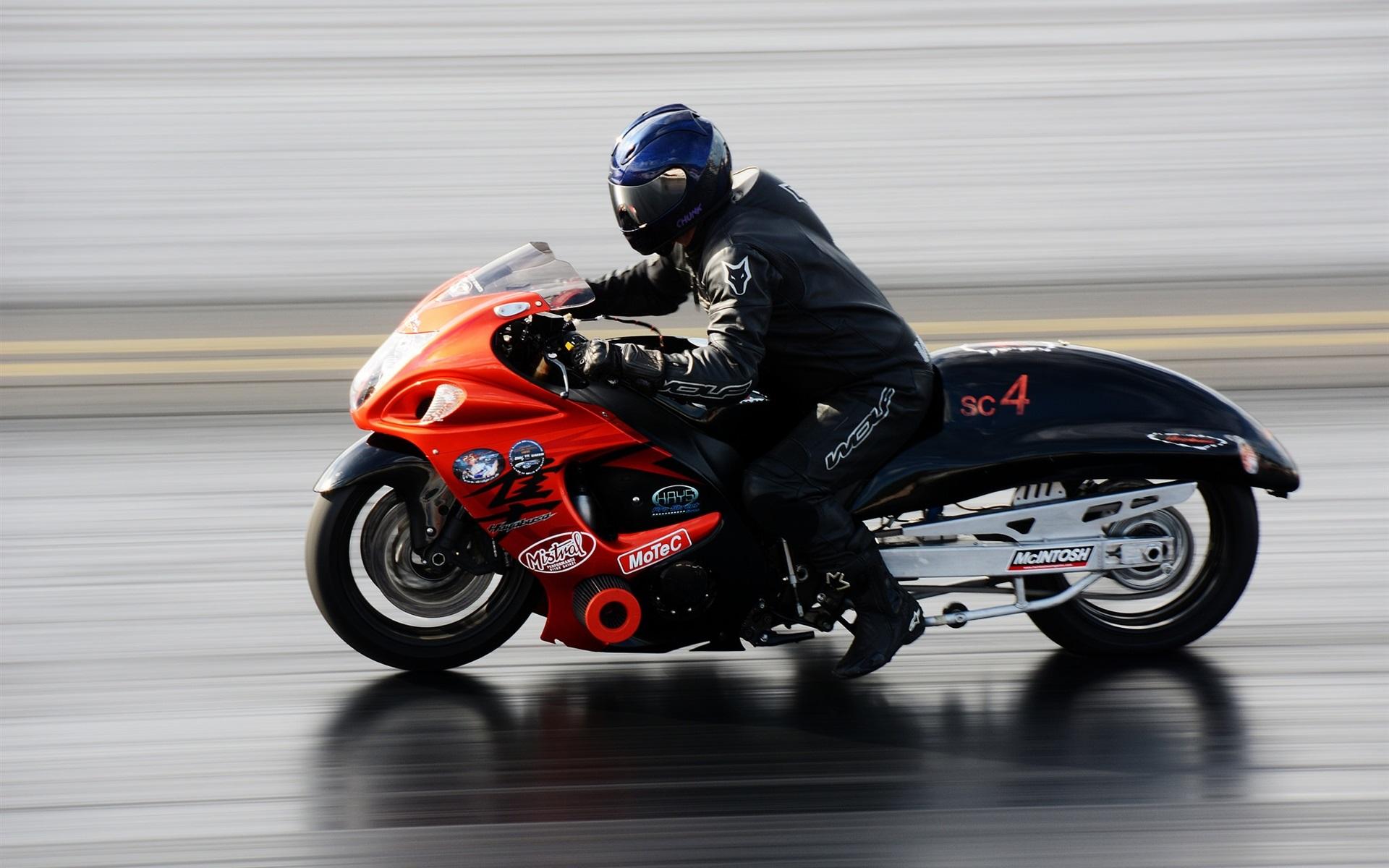 Wallpaper Motorcycle, high speed, drag racing 1920x1200 HD Picture
