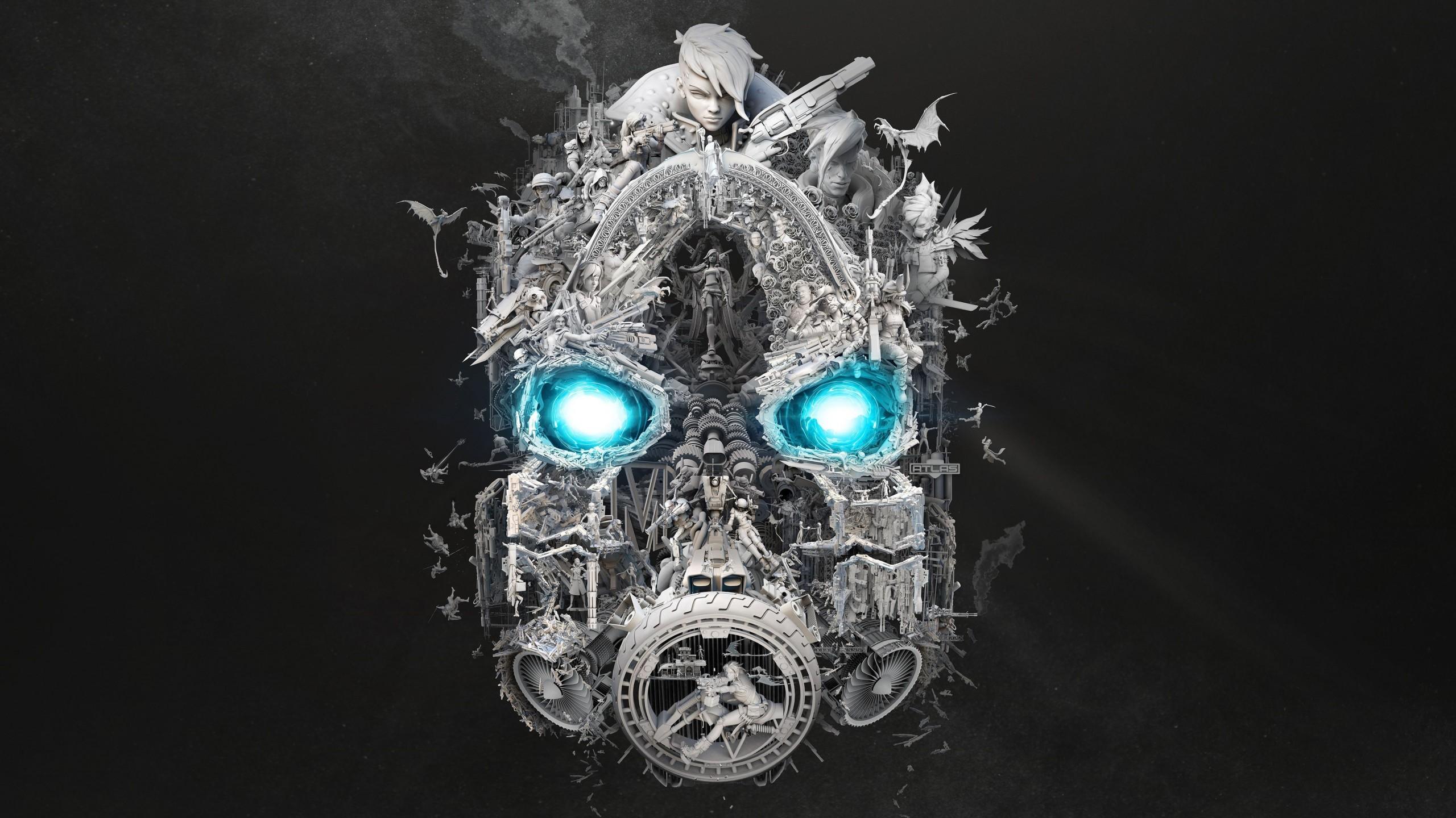 Download 2560x1440 Mask Of Mayhem, Borderlands 3, Artwork Wallpaper