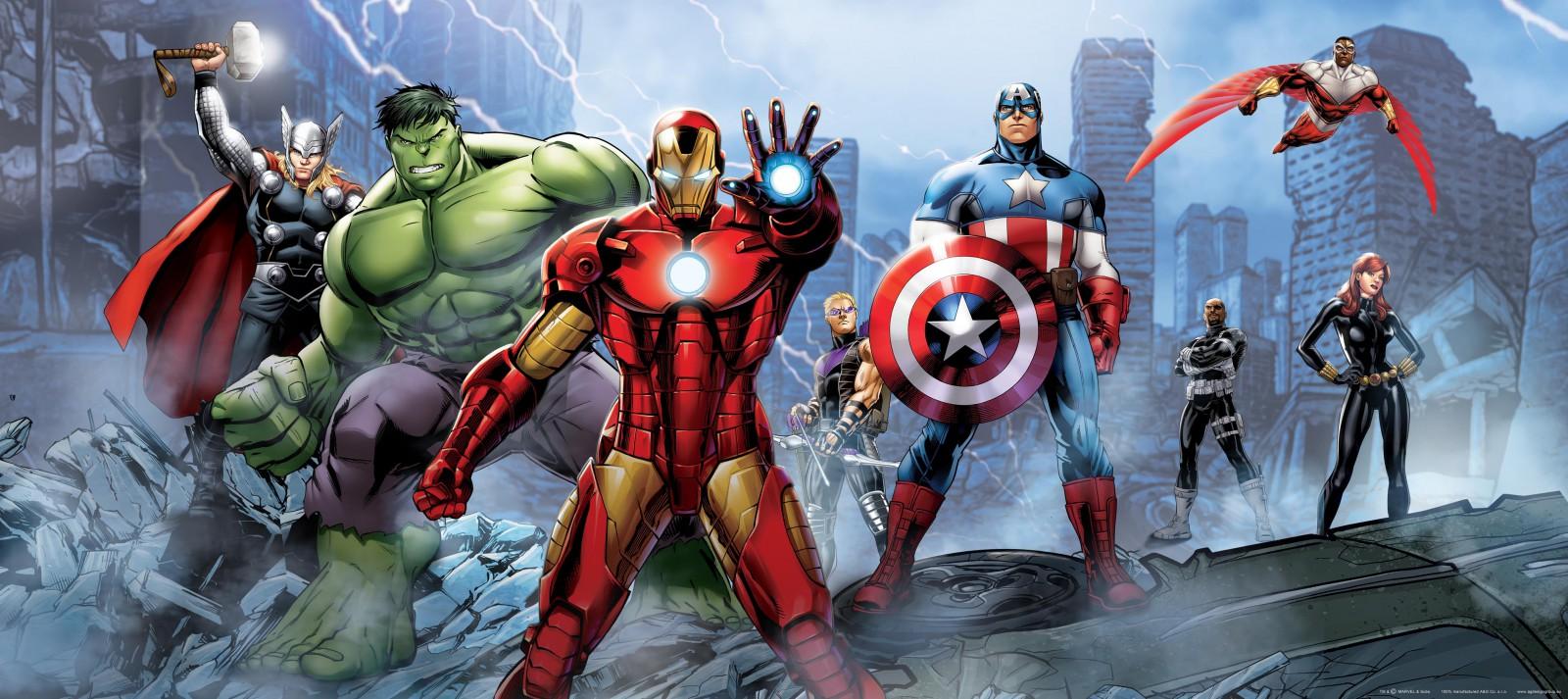 Photo Wallpaper Mural Marvel The Avengers Iron Man 202x90cm