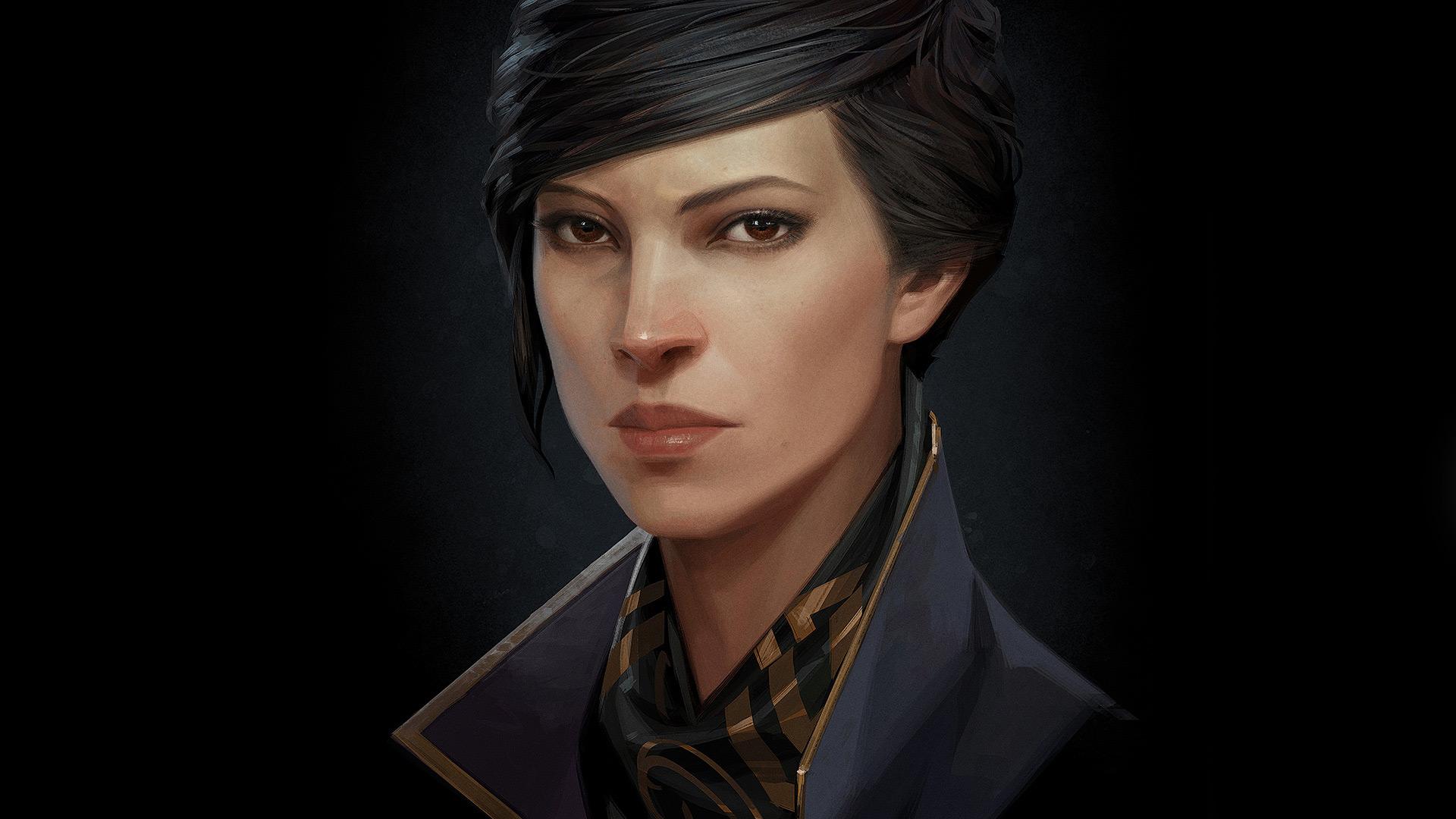 Emily Kaldwin's portrait. Wallpaper from Dishonored 2