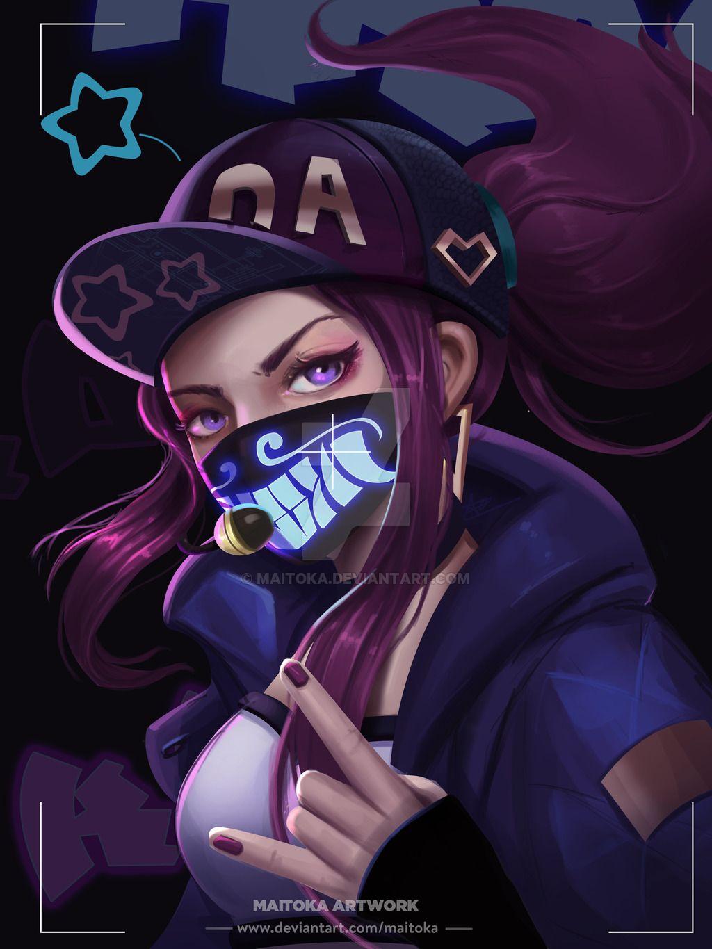 AKALI KDA FANART by MaitoKa. Lol. Lol league of legends