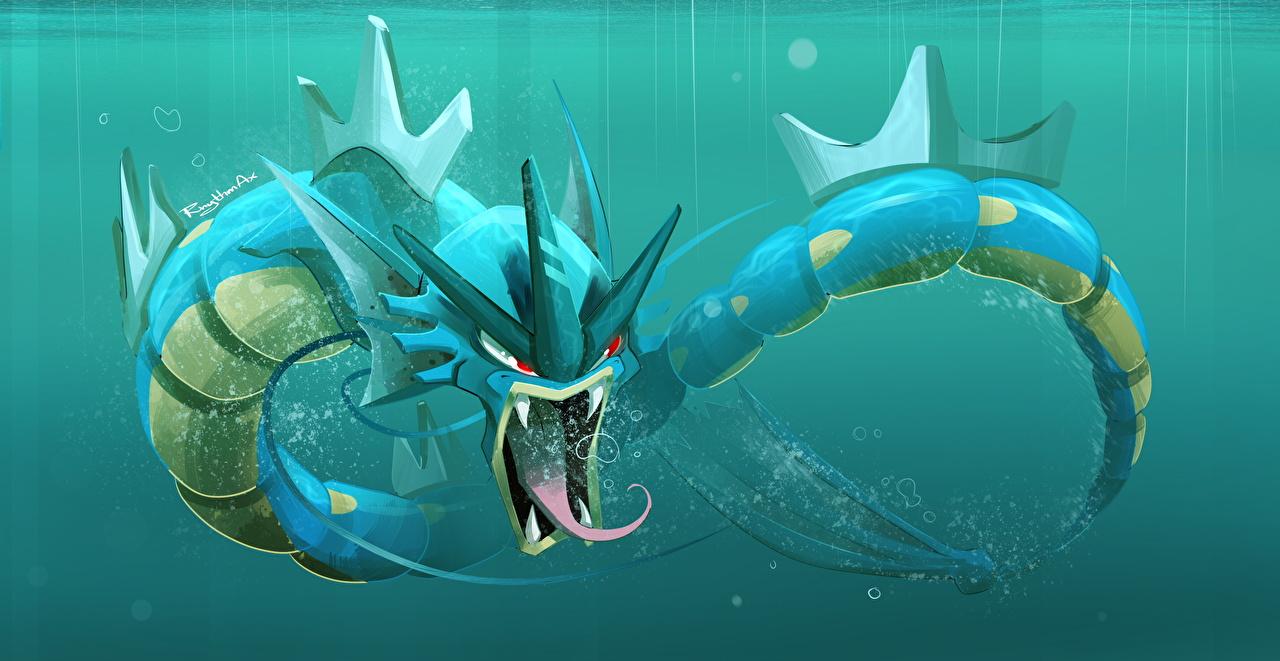 Wallpaper Pokemon Underwater world Monsters Gyarados