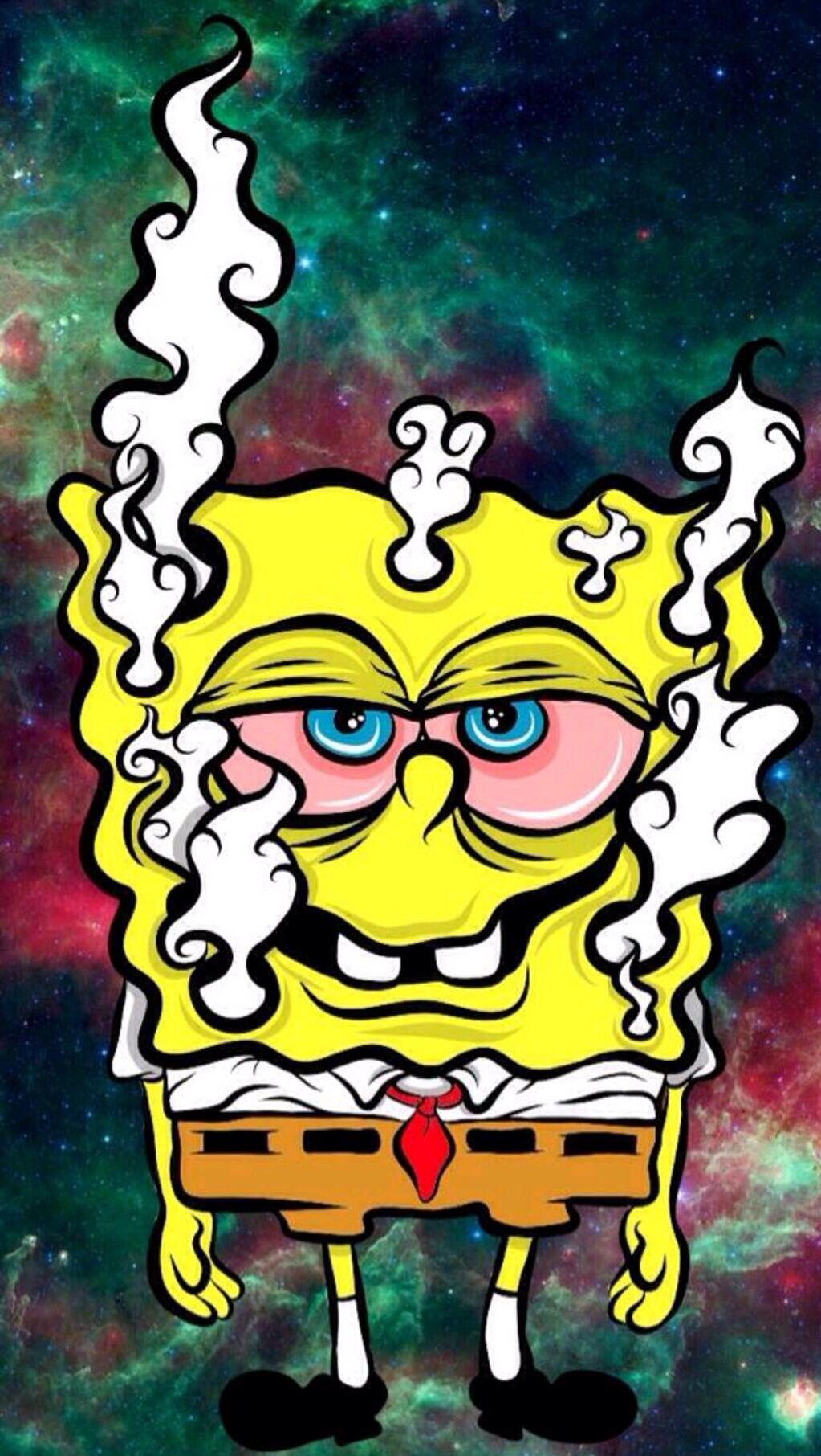Spongebob smoking weed wallpaper