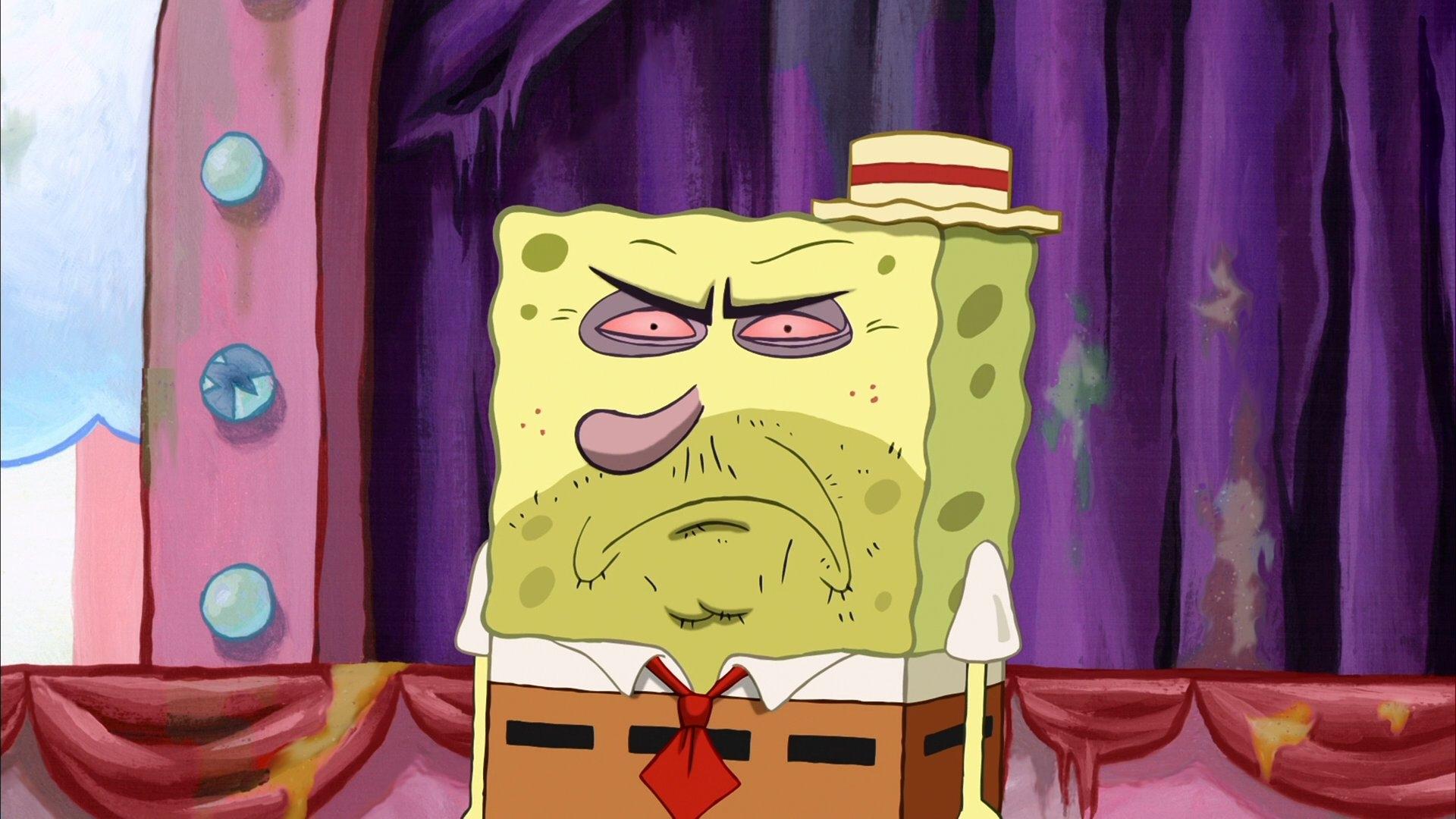 Spongebob sad face.