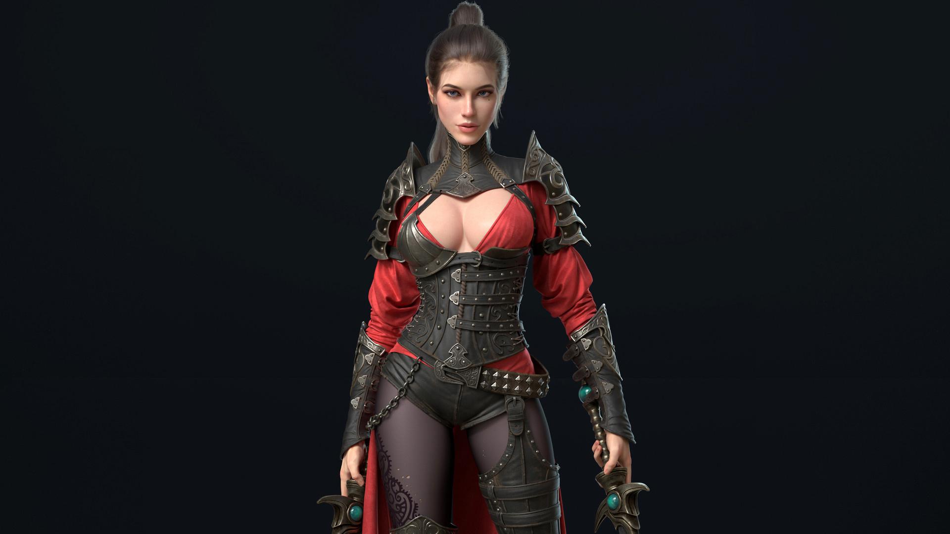 Warrior Girl Artwork, HD Artist, 4k Wallpaper, Image, Background