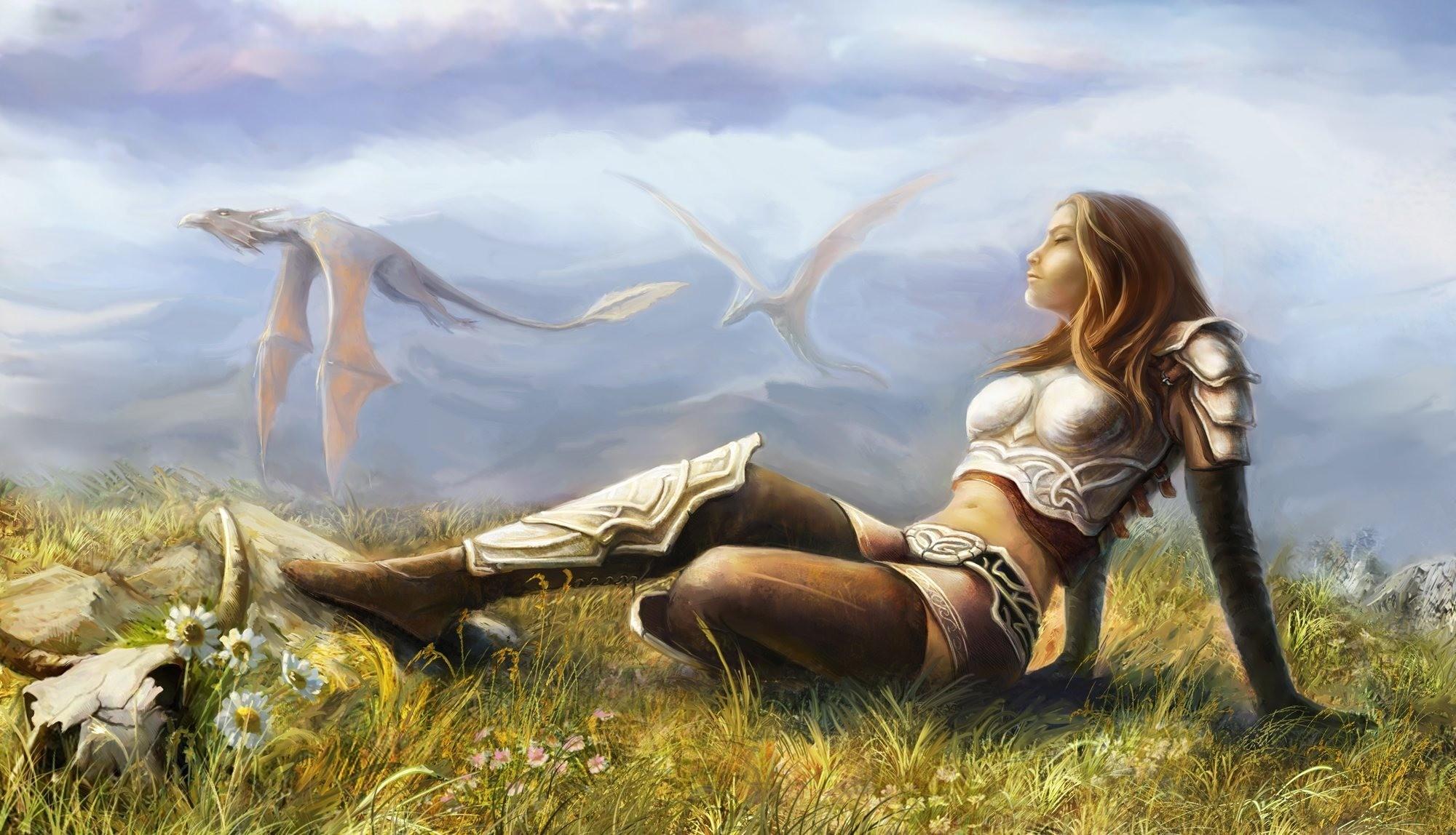 Warrior Girl Digital Art, HD Artist, 4k Wallpaper, Image