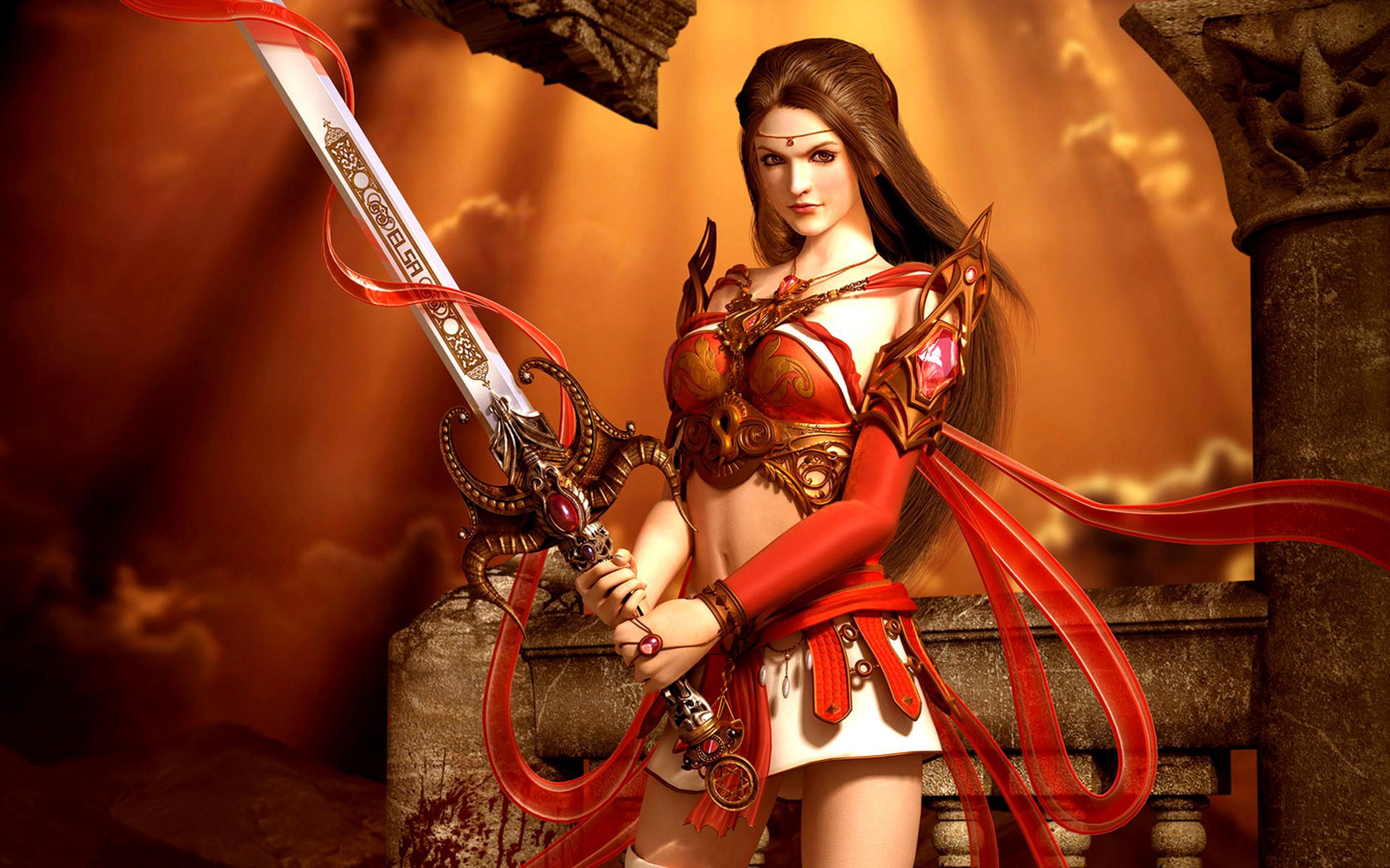Fantasy Women Warrior HD Wallpaper and Background