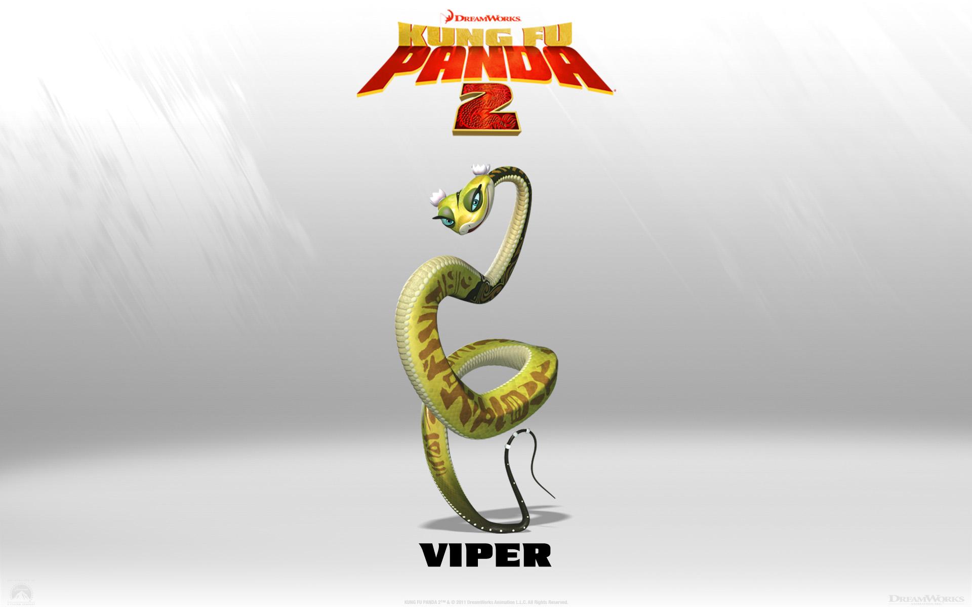 Viper the Snake from Kung Fu Panda 2 Movie Desktop Wallpaper