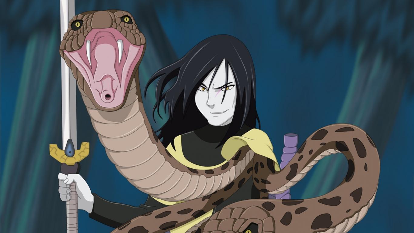 HD Background Orochimaru Naruto Snake Fangs Sword Anime Wallpaper