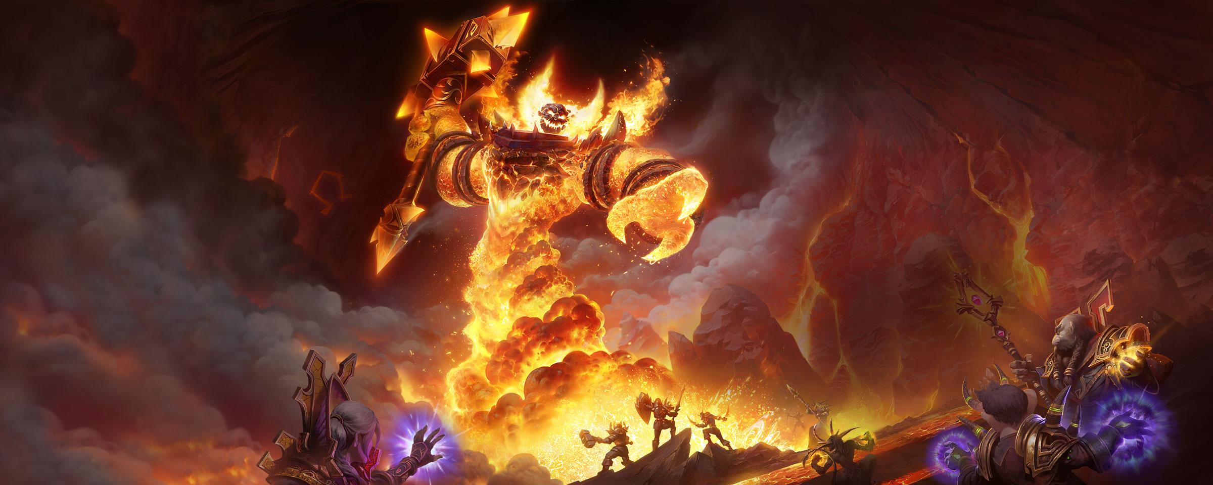 Here's the Classic WoW Ragnaros Background