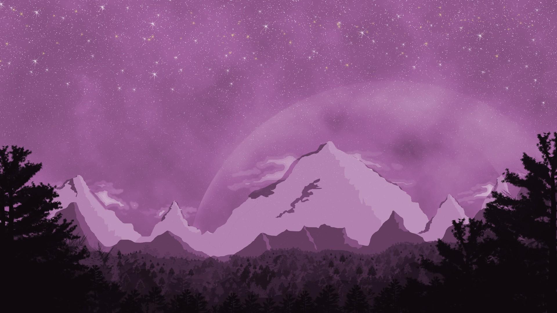 Pink Mountain Abstract HD Wallpaper 1920x1080 (1080p)