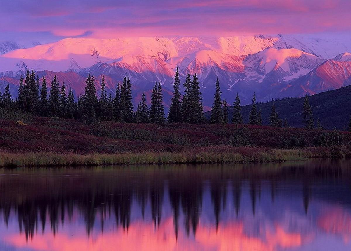 HD wallpaper: PURPLE MOUNTAINS Lake Mountain Sky