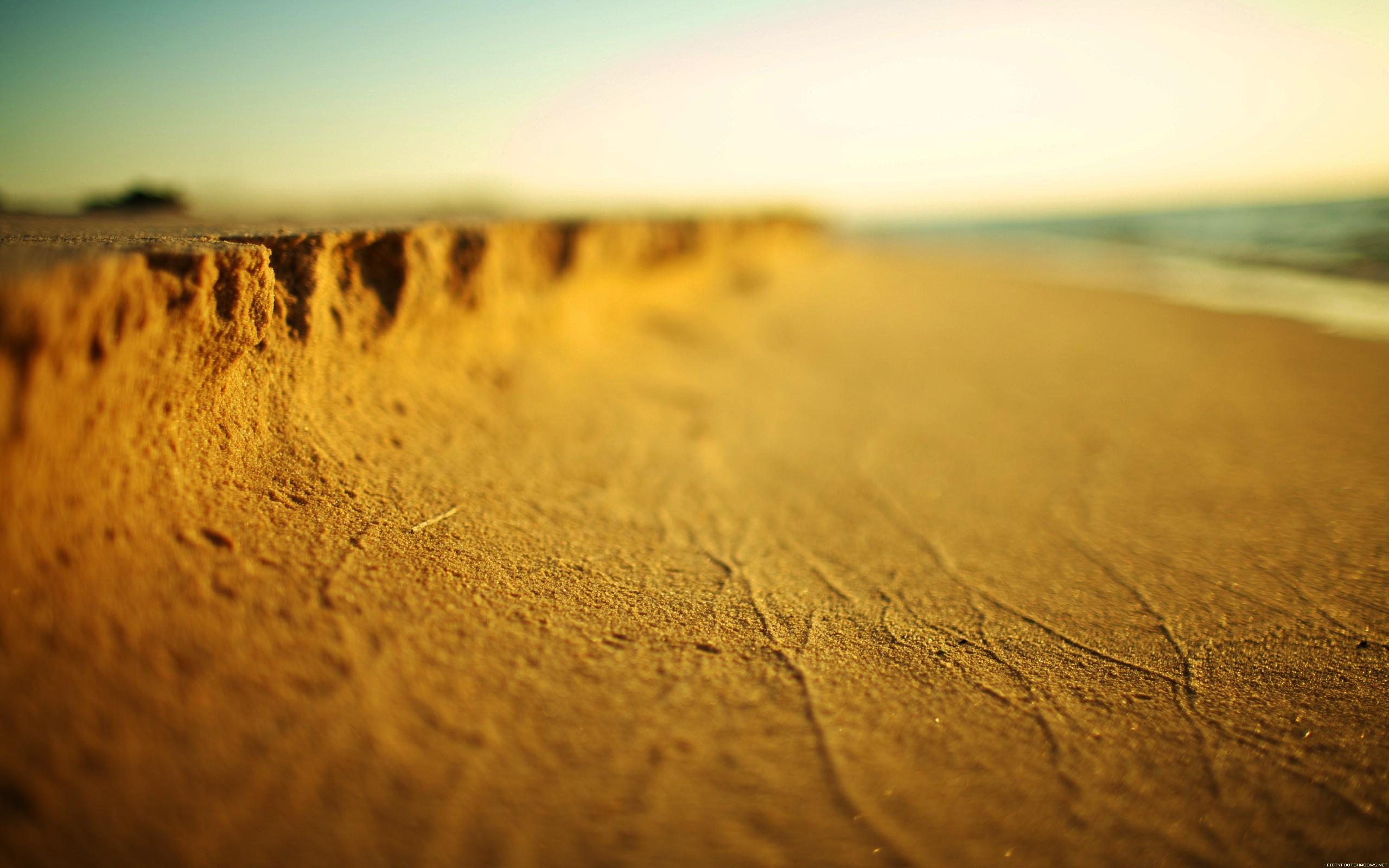 beach, sand, depth of field wallpaper