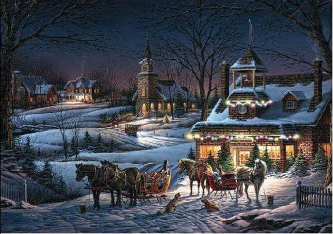 New England Winter Scenes Wallpaper. Terry redlin, Winter wallpaper, Winter scenes