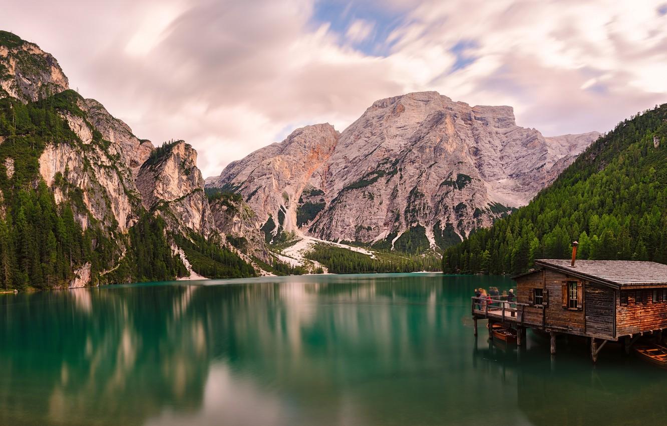 Wallpaper mountains, lake, boats, Alps, Italy, Italy, Alps