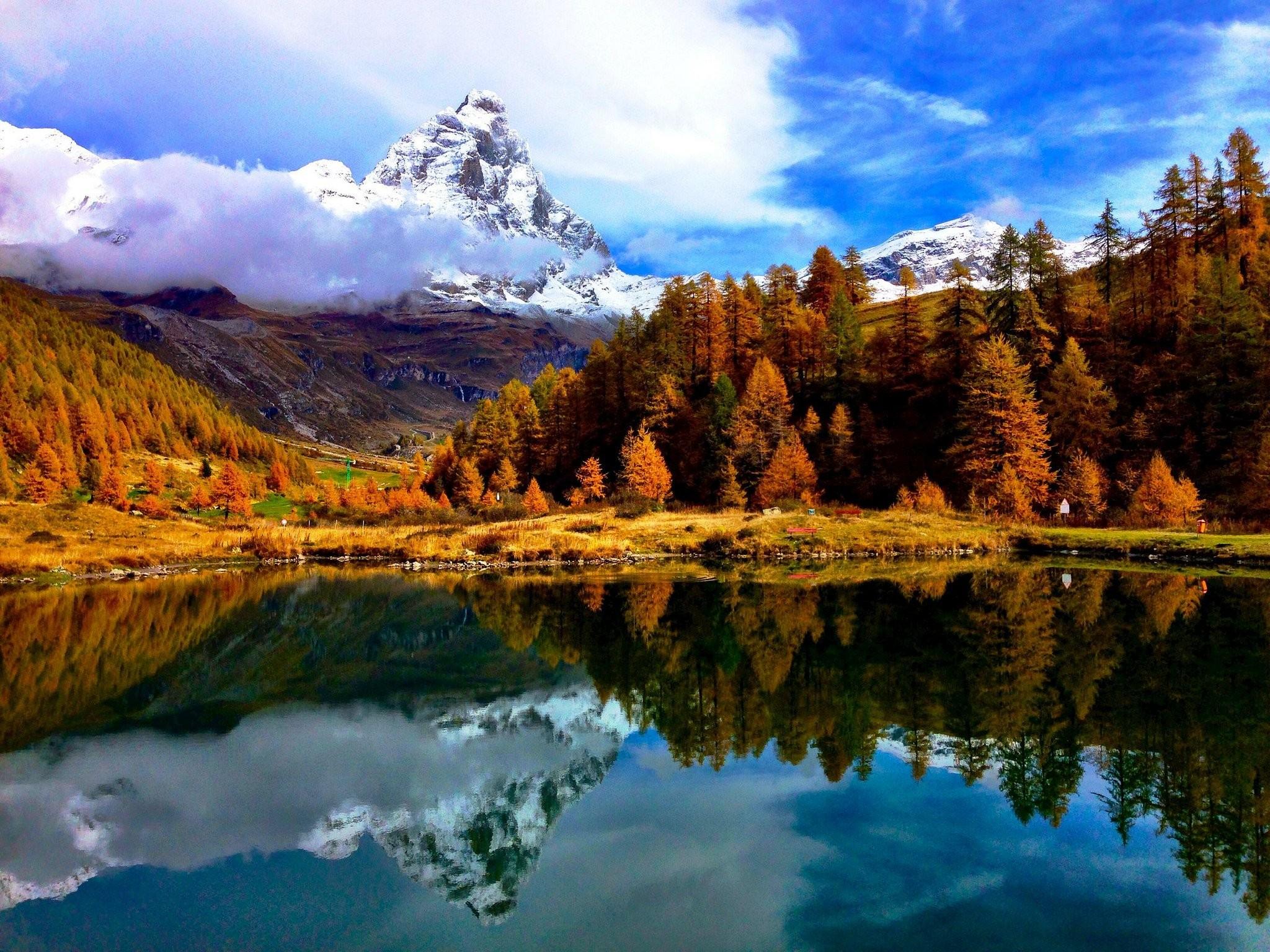 Cool, Mountain Cute, Fresh, Autumn, Italy, Reflection