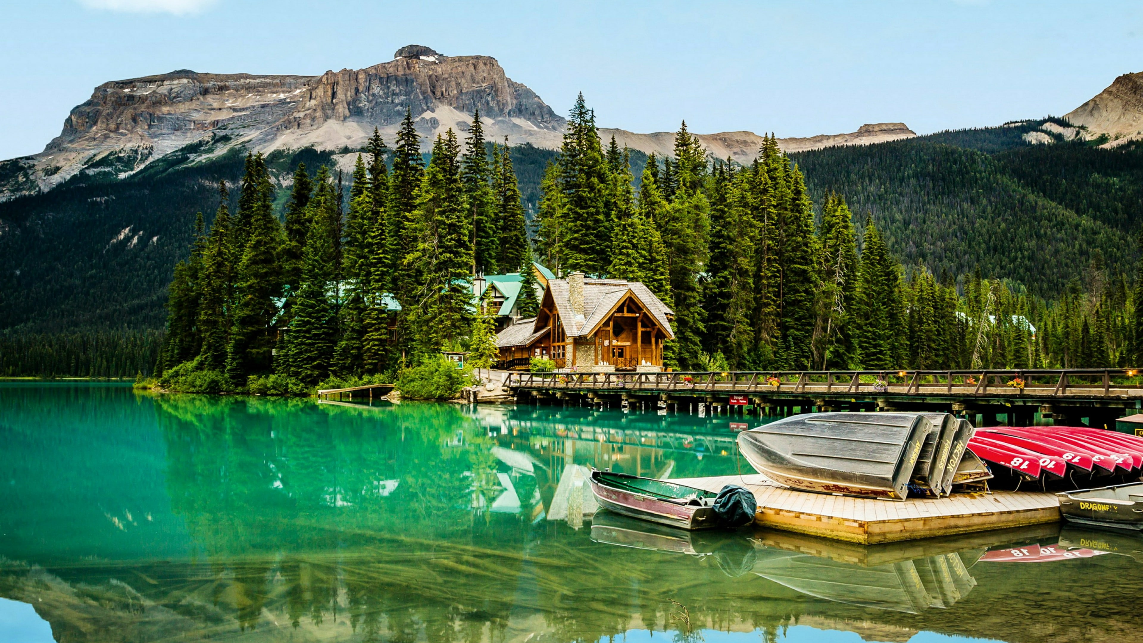 HD wallpaper: emerald lake, nature, canada, yoho national park