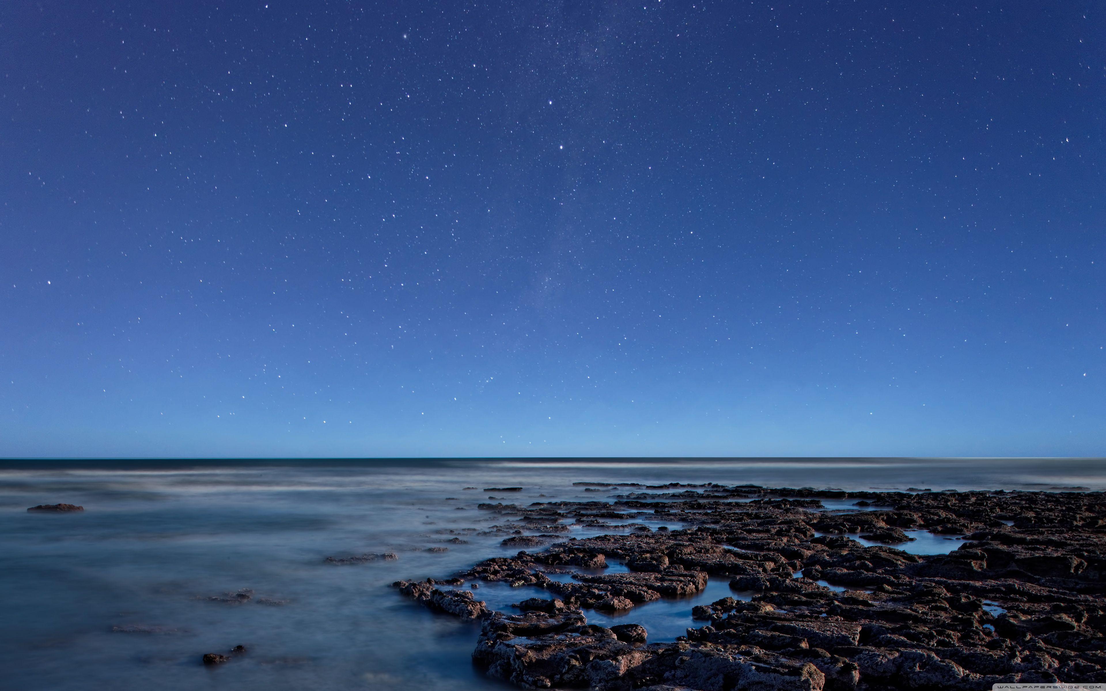 Stars horizon. Ночное море. Море и звезды. Ночное небо море. Атлантический океан ночью.