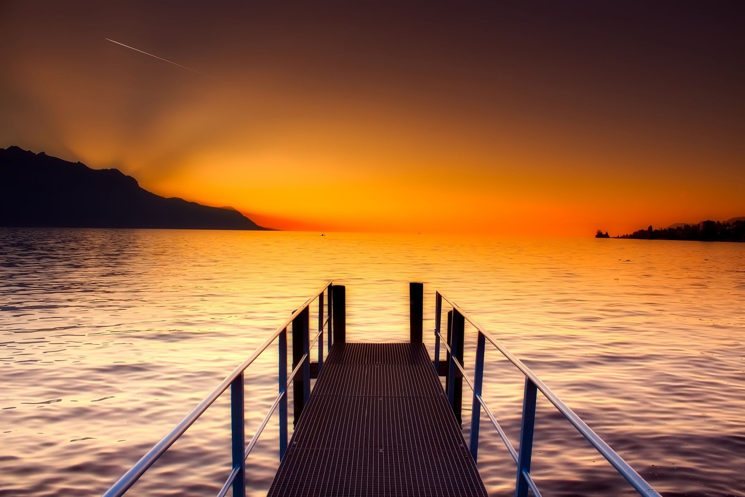 Pier sunset wallpaper · Picture · Free