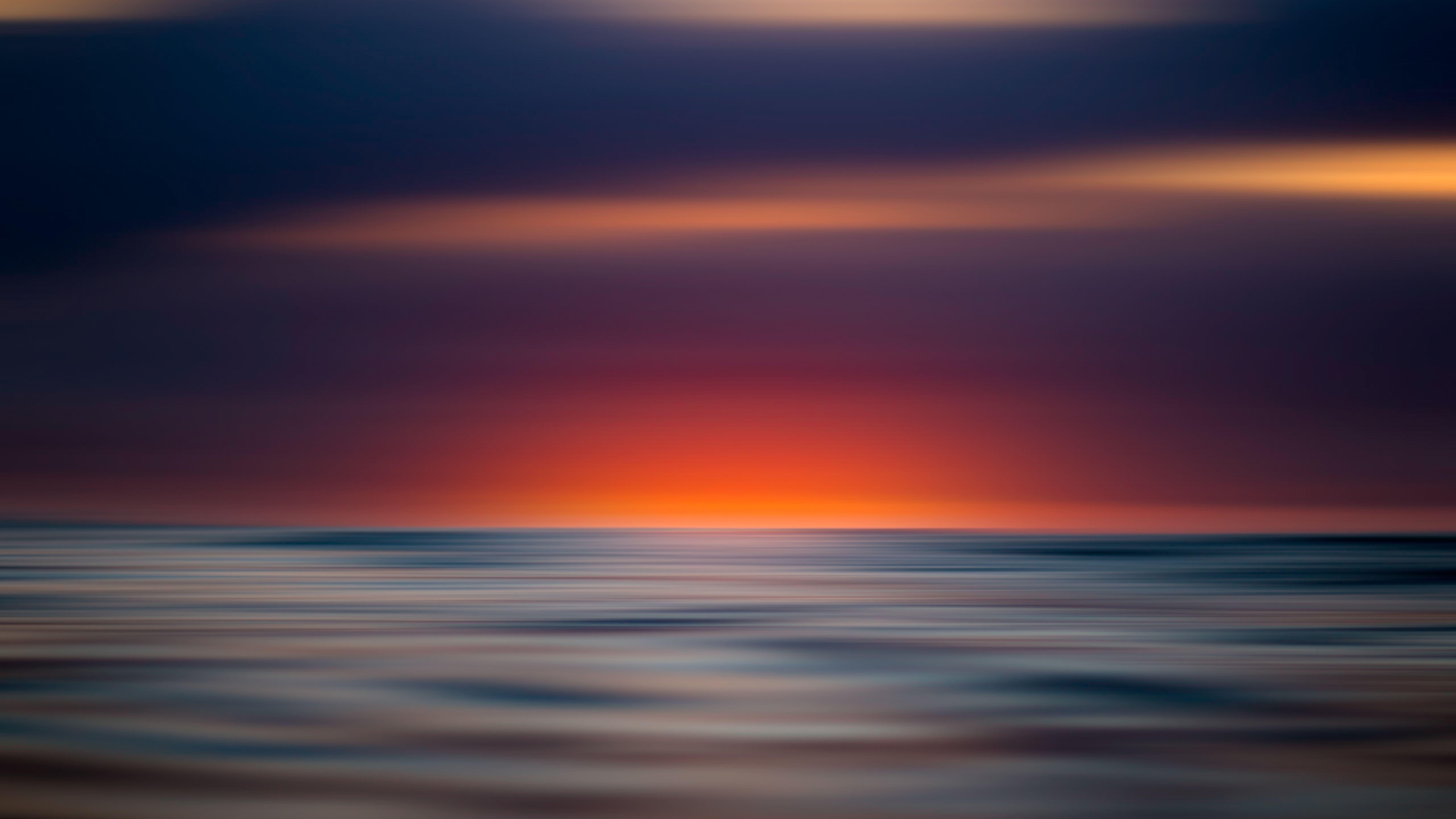 Minimalism Sea Lake Sunrise 8k HD 4k Wallpaper