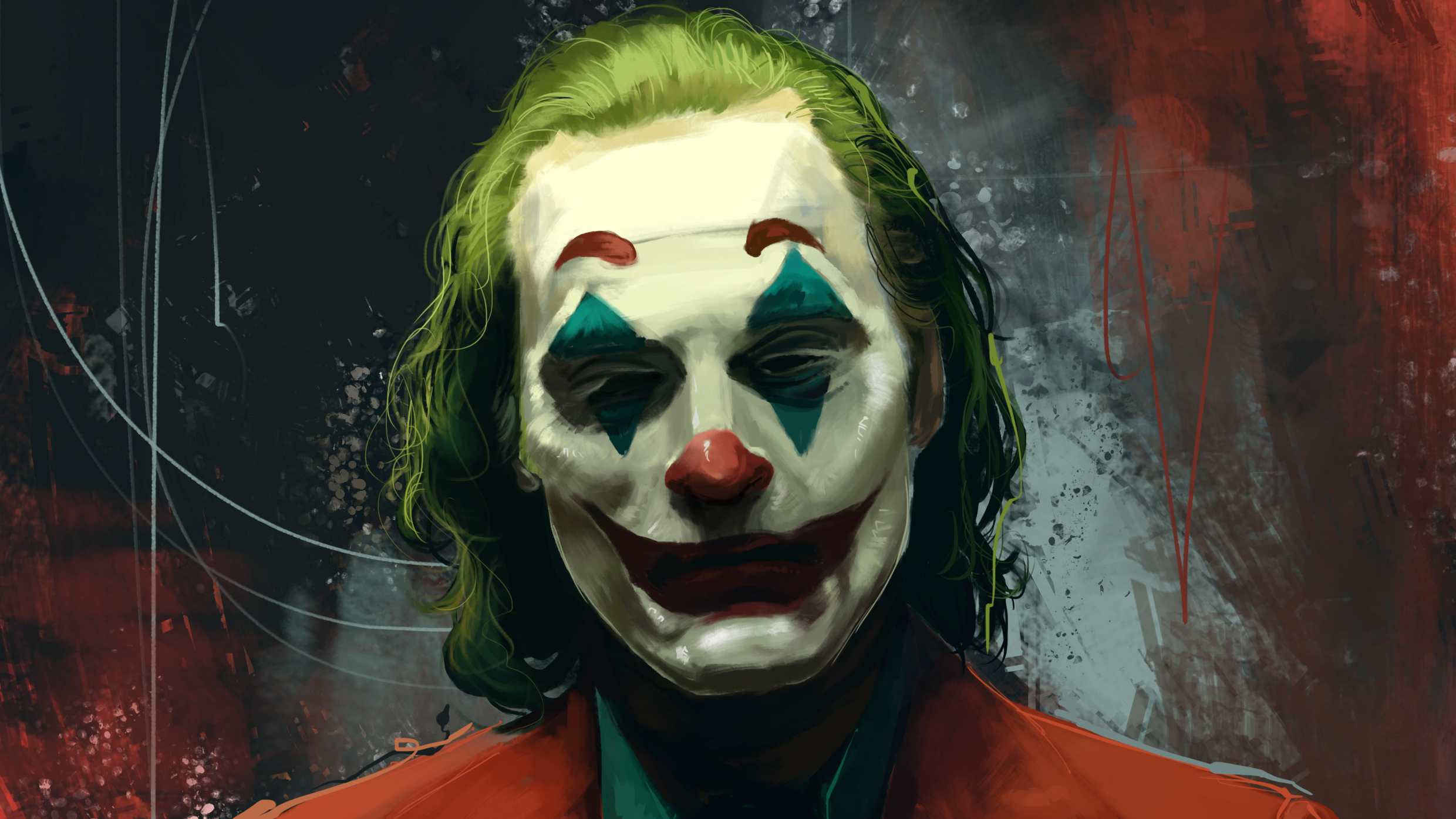 Joker Joaquin Phoenix Movie Artwork 1366x768 Resolution HD