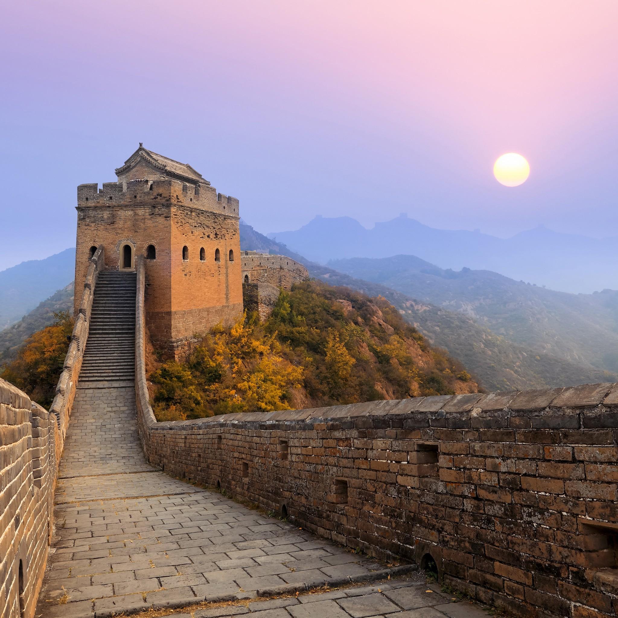 Great Wall of China Sunrise Wallpaper