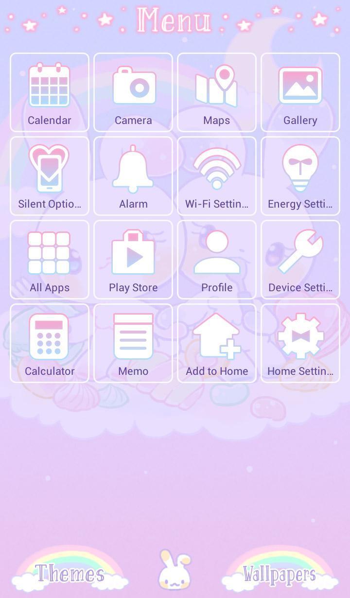Pastel colors Wallpaper Cute Dreamy Rabbit Theme for Android
