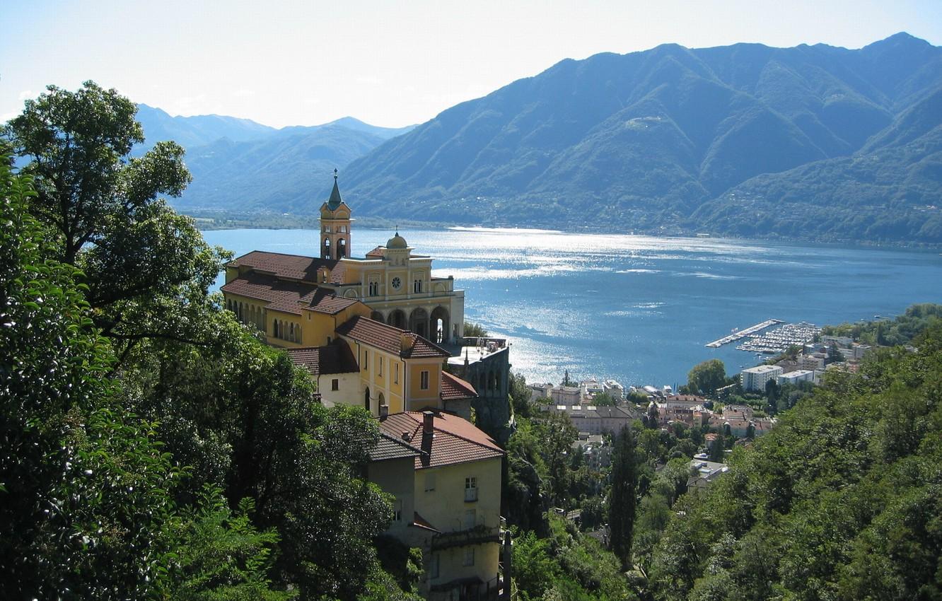 Wallpaper the city, lake, Italy, Italy, lake Maggiore image