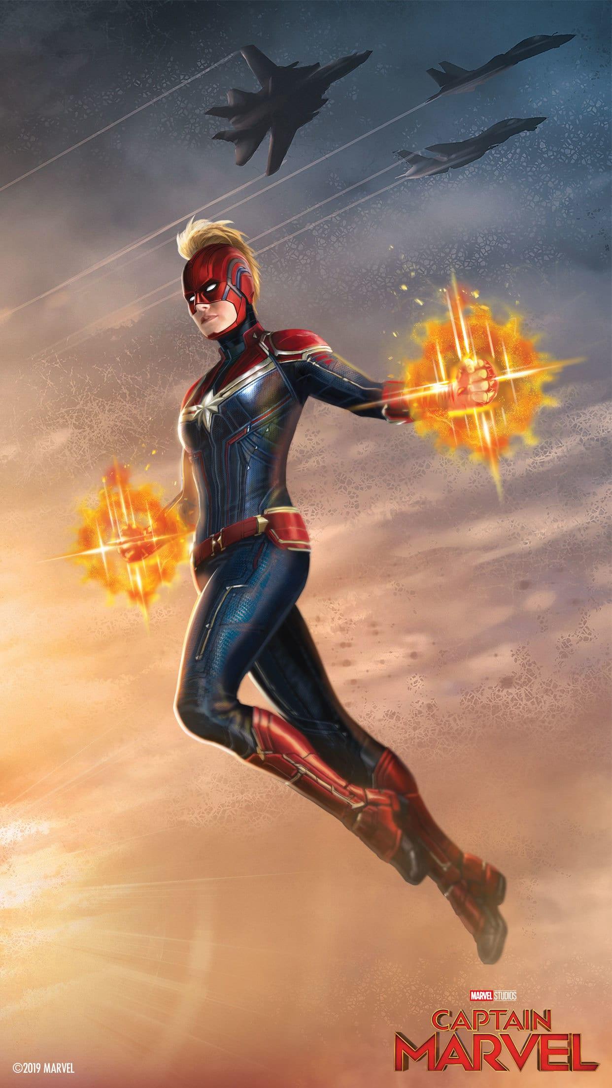 Captain Marvel Wallpaper 4K, Marvel Superheroes, Illustration