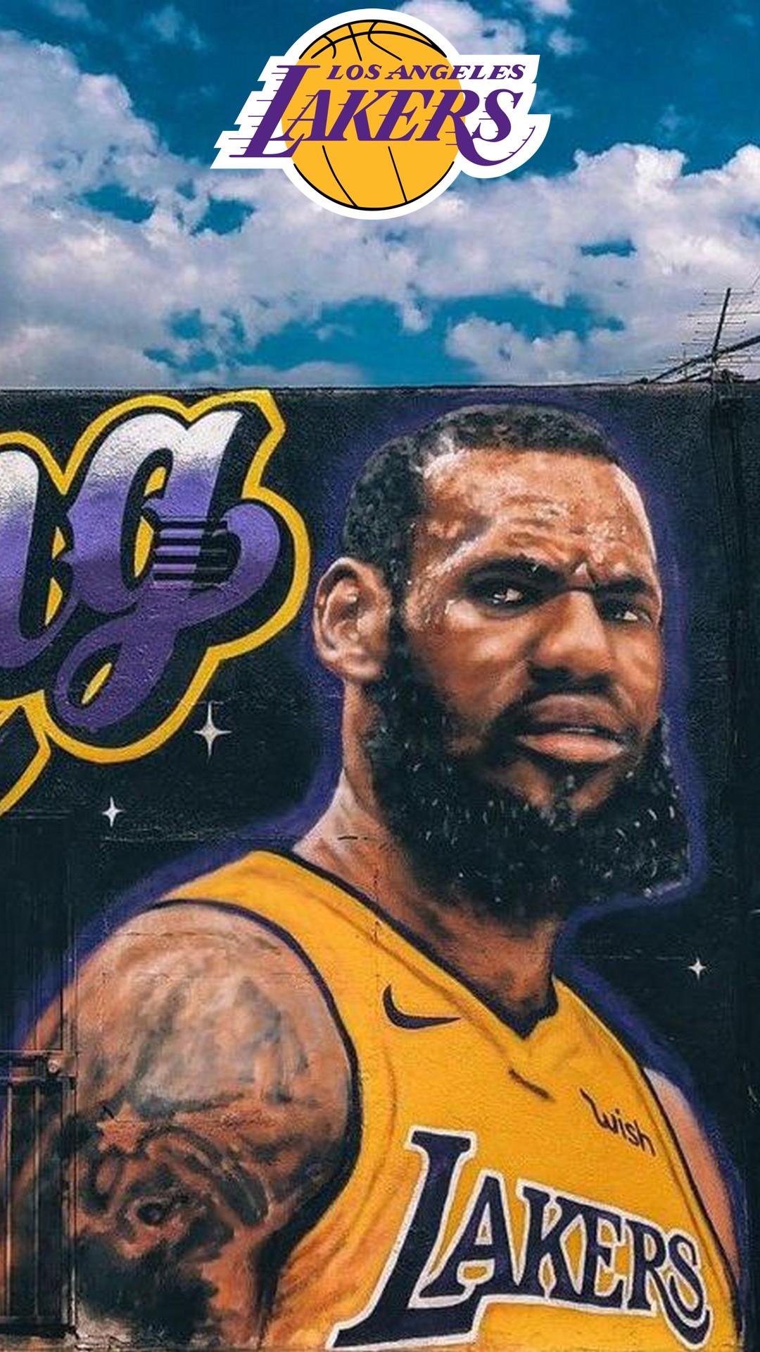 LA Lakers LeBron James iPhone 8 Wallpaper Basketball