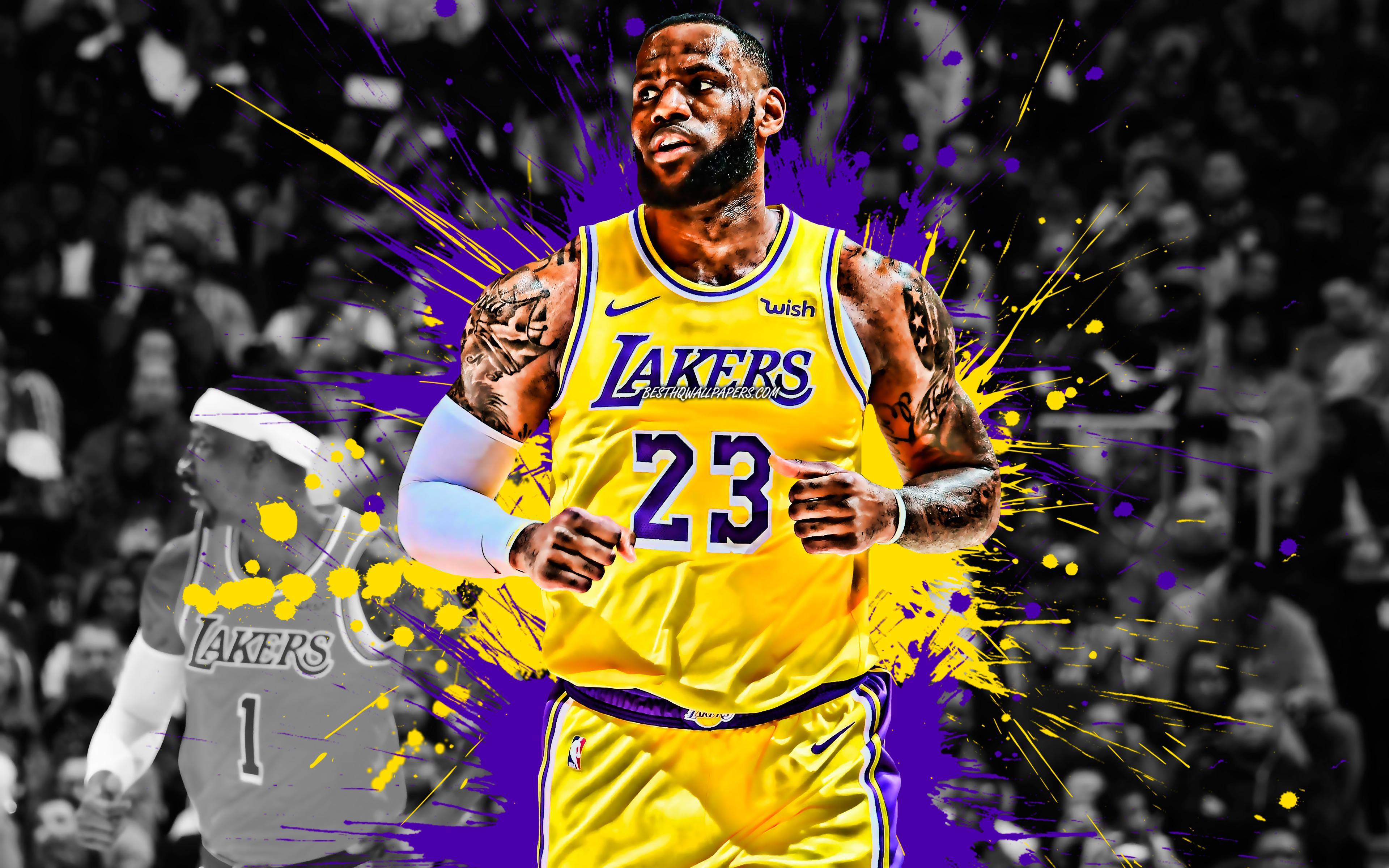 Download wallpaper LeBron James, Los Angeles Lakers, forward