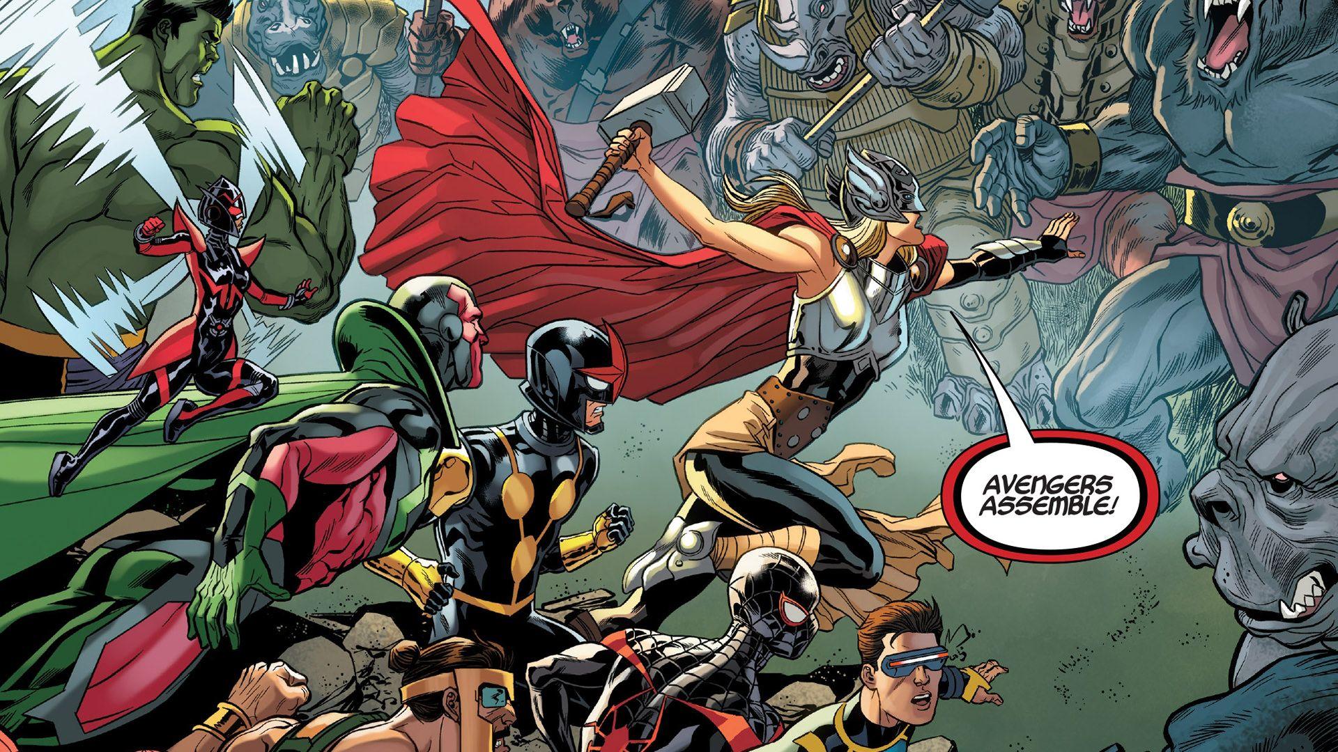 Thor Jane Foster Nova Marvel Comics Hulk Vision Marvel Comics