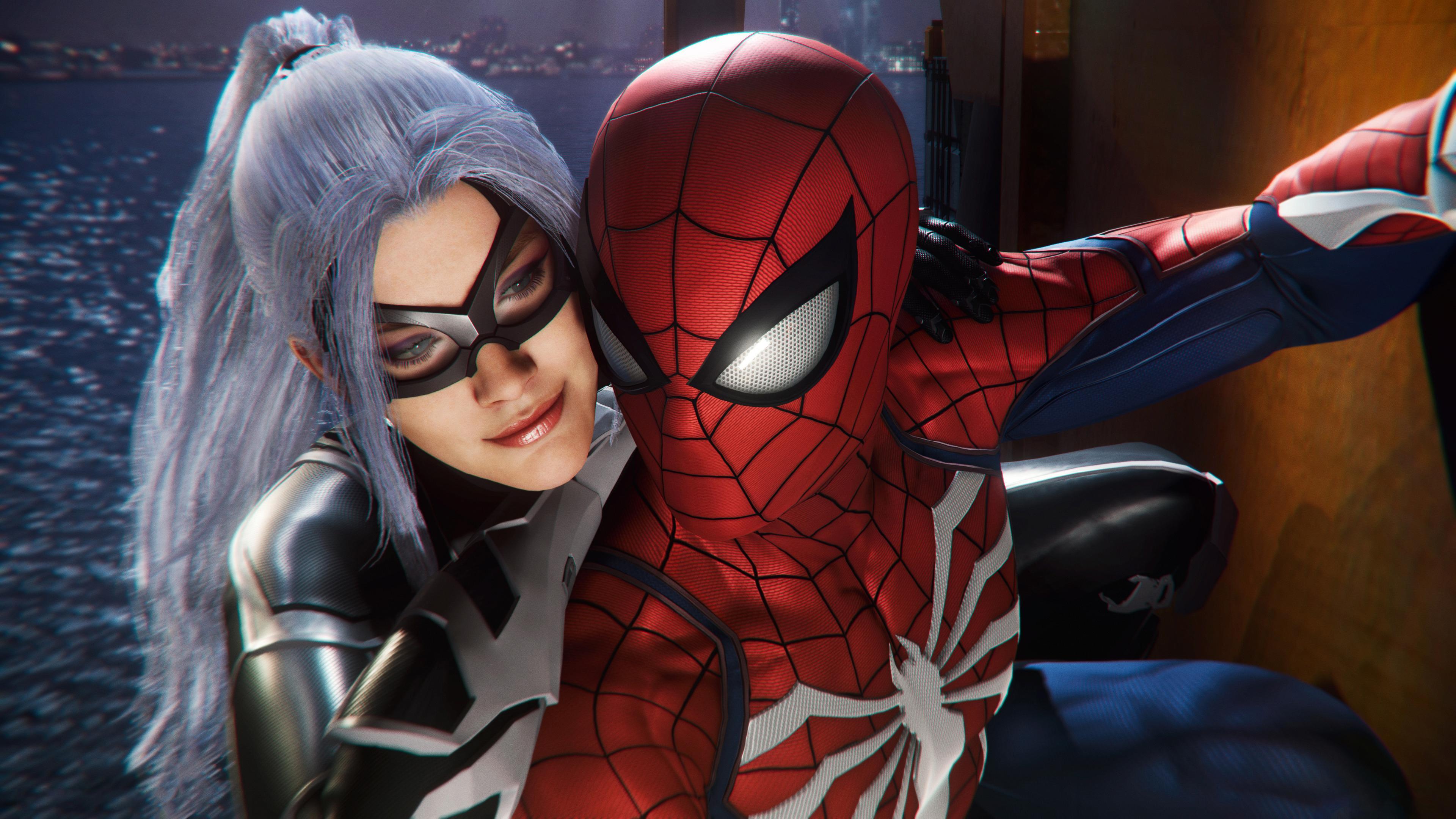 Spiderman And Felicia Hardy In Spiderman Ps4 1440P