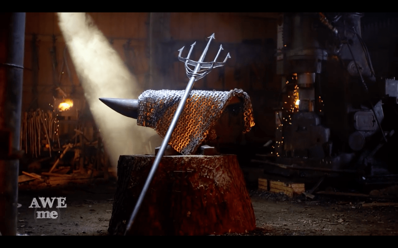 Aquaman's Trident Recreated by Man at Arms Fest. For Fans