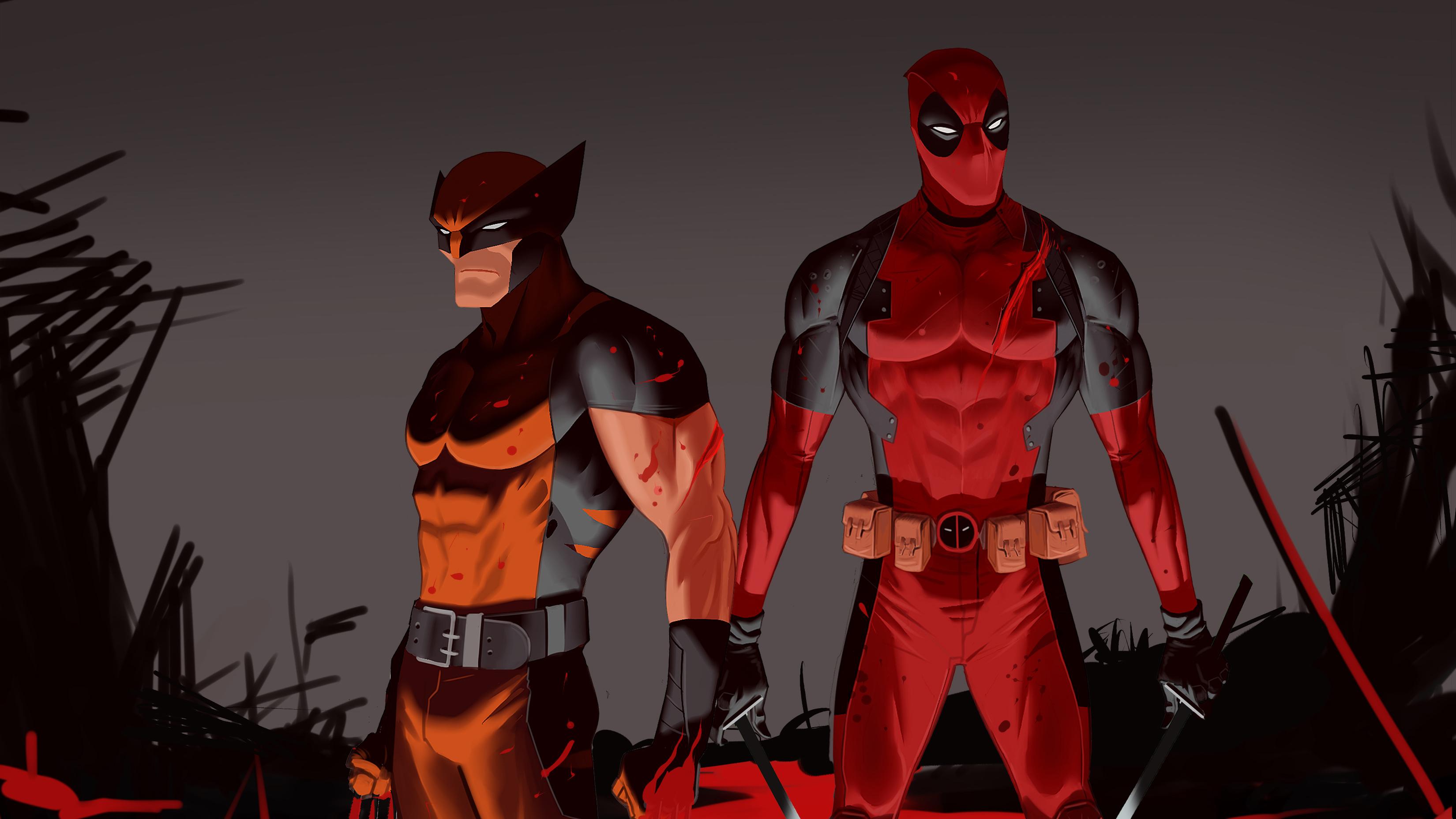 Wolverine And Deadpool, HD Superheroes, 4k Wallpaper, Image