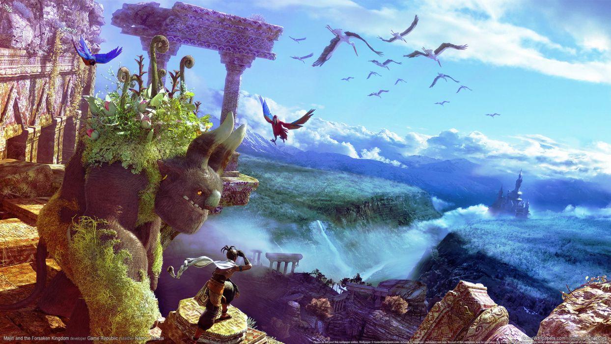 Majin And The Forsaken Kingdom fantasy art jungle parrot tropical