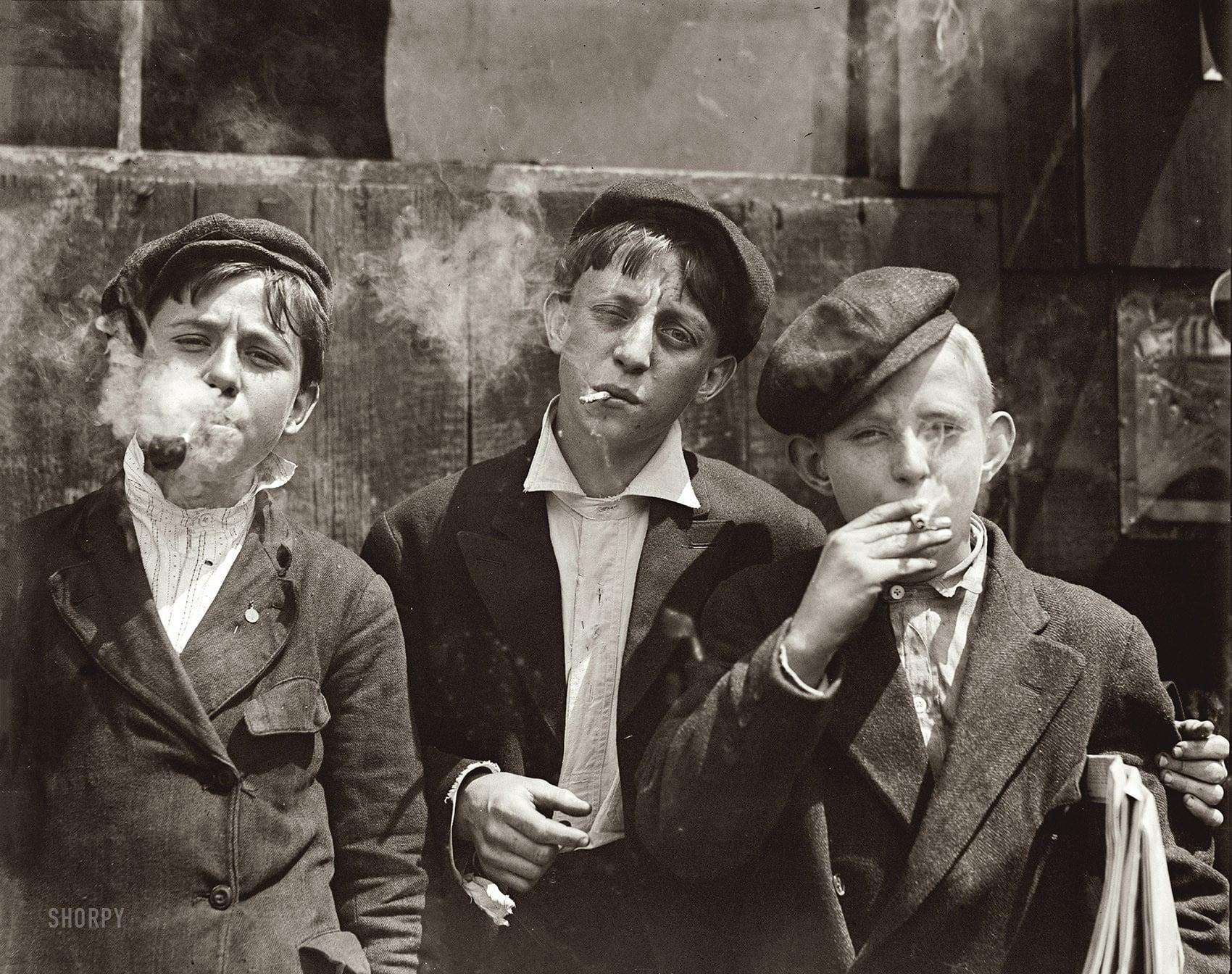 Grayscale Photo Of Three Boy Smoking HD Wallpaper Newsies, HD