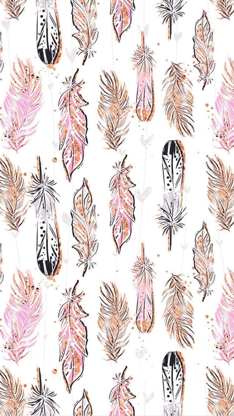 feathers #pattern #boho #bohemian #background #background