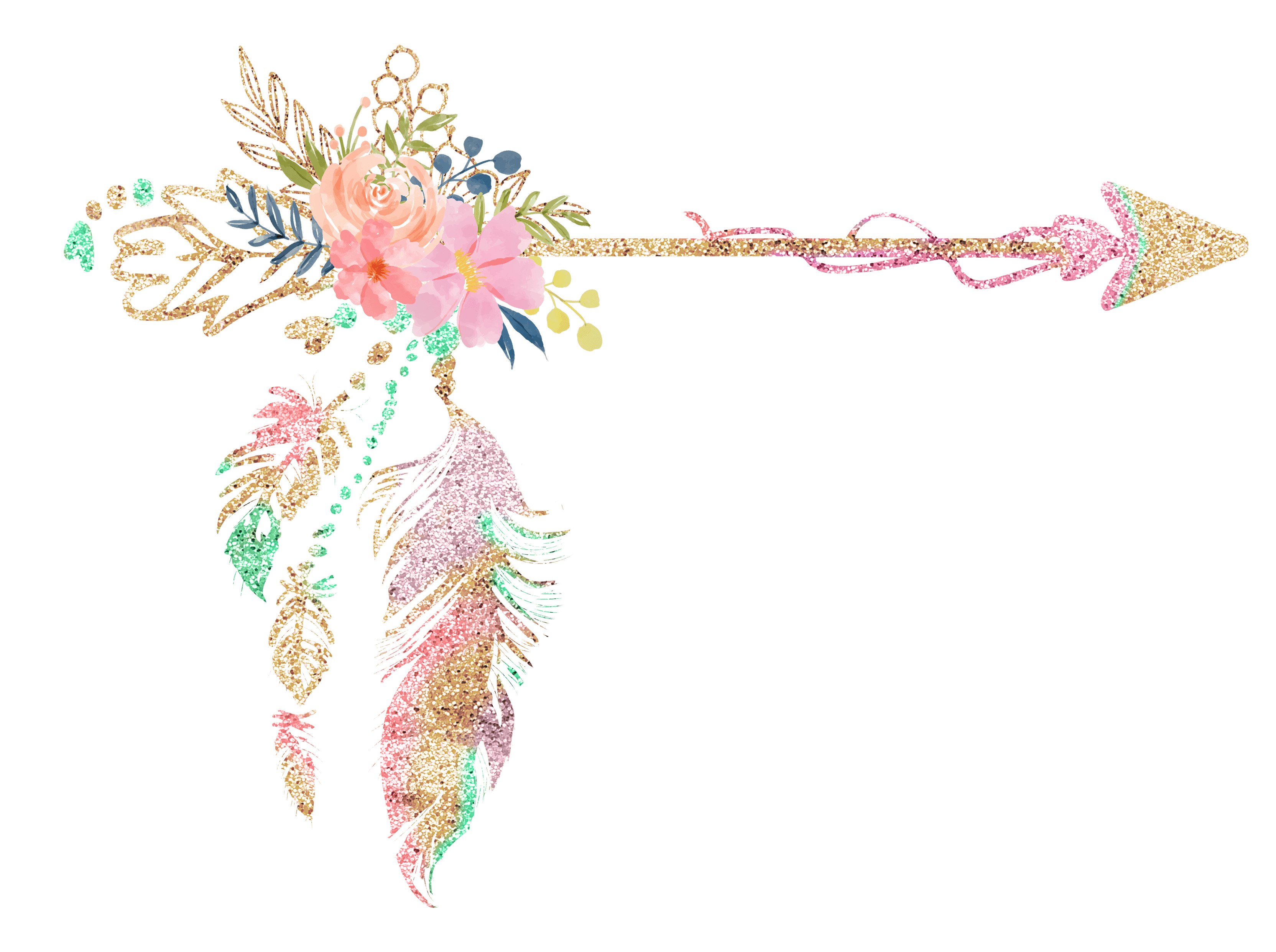 Boho clipart flower for free download and use image