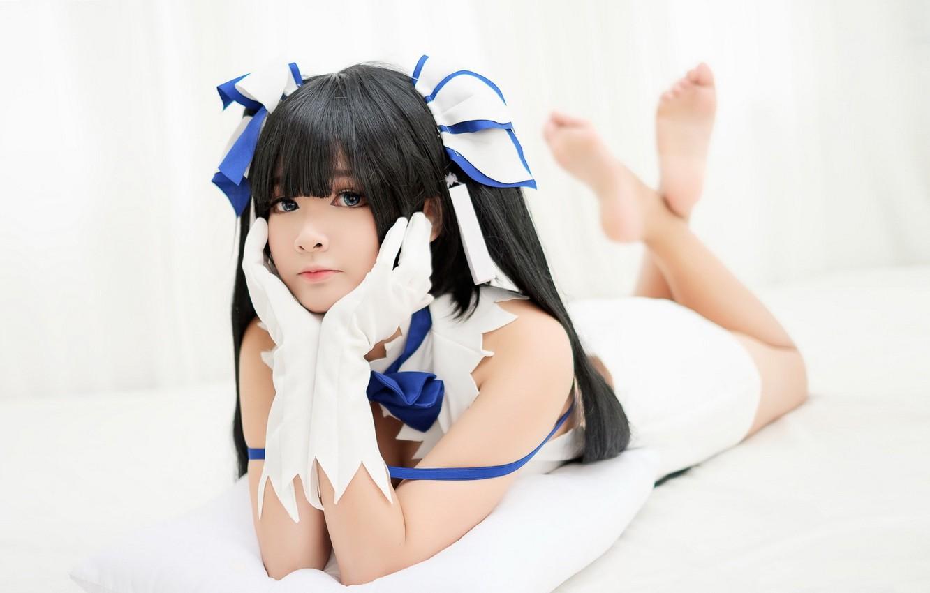 Photo Wallpaper Cosplay, Hestia, Dungeon Ni Deai Wo