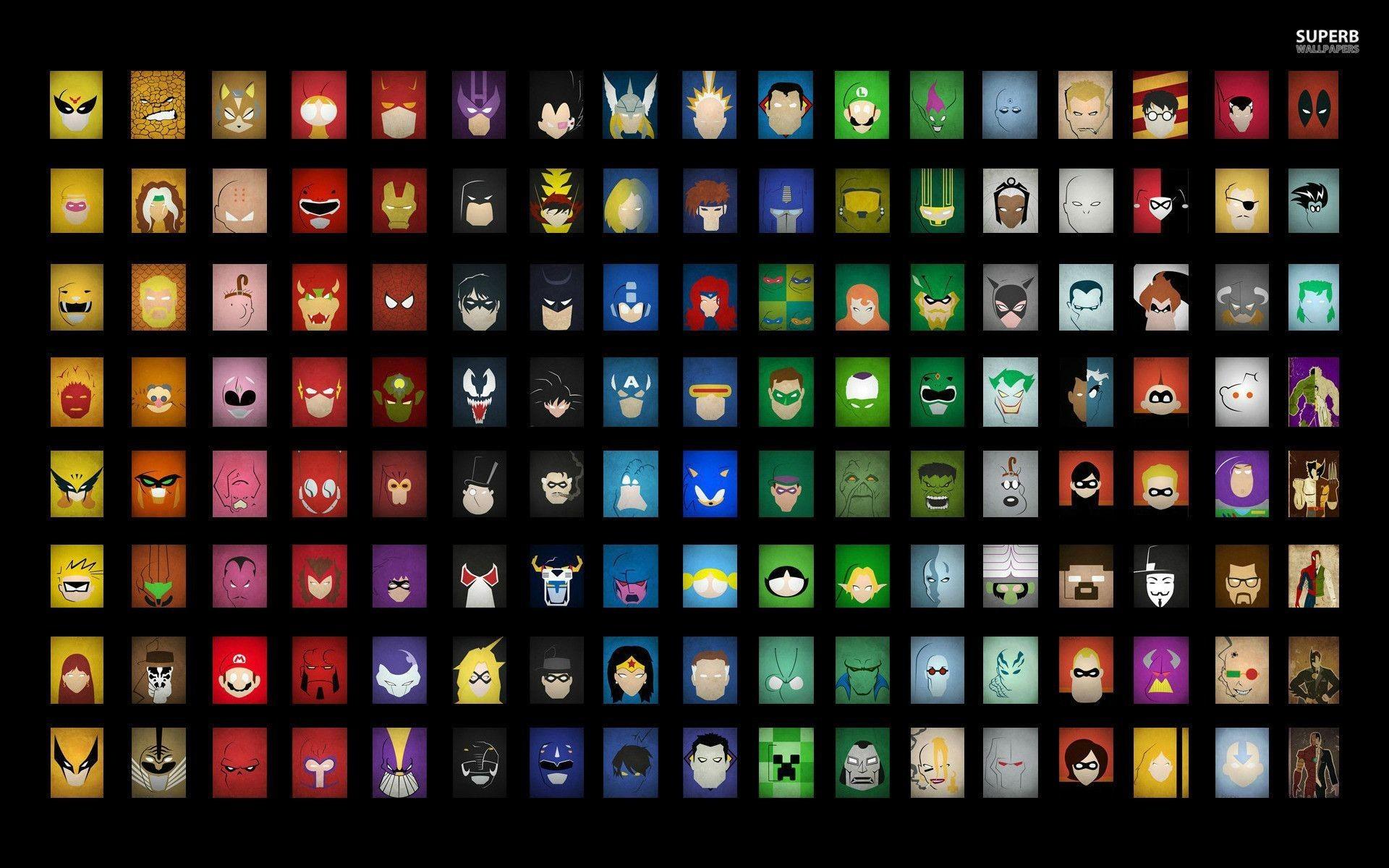 Superheroes Logos Wallpaper background picture