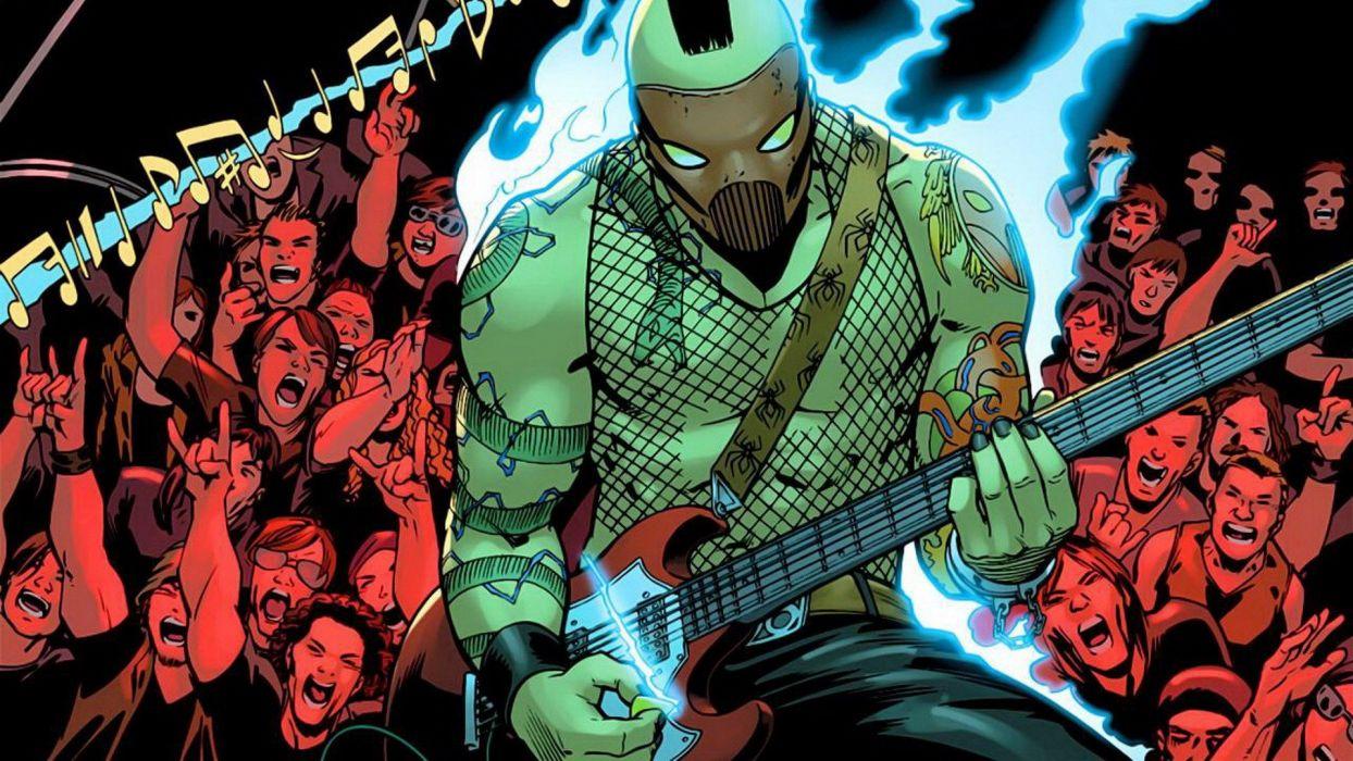 Comics guitars Marvel Comics New Mutants wallpaperx1080