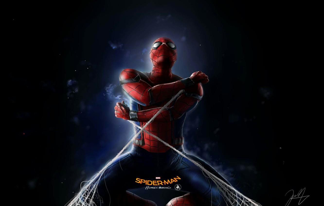 Wallpaper art, spider man, spider man:homecoming, tom holland image for desktop, section фильмы