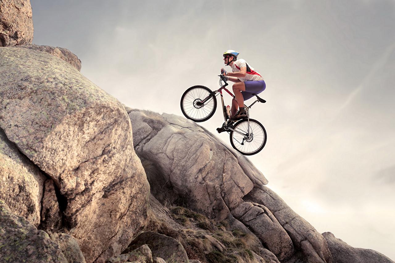 Desktop Wallpaper bike Sport Mountains