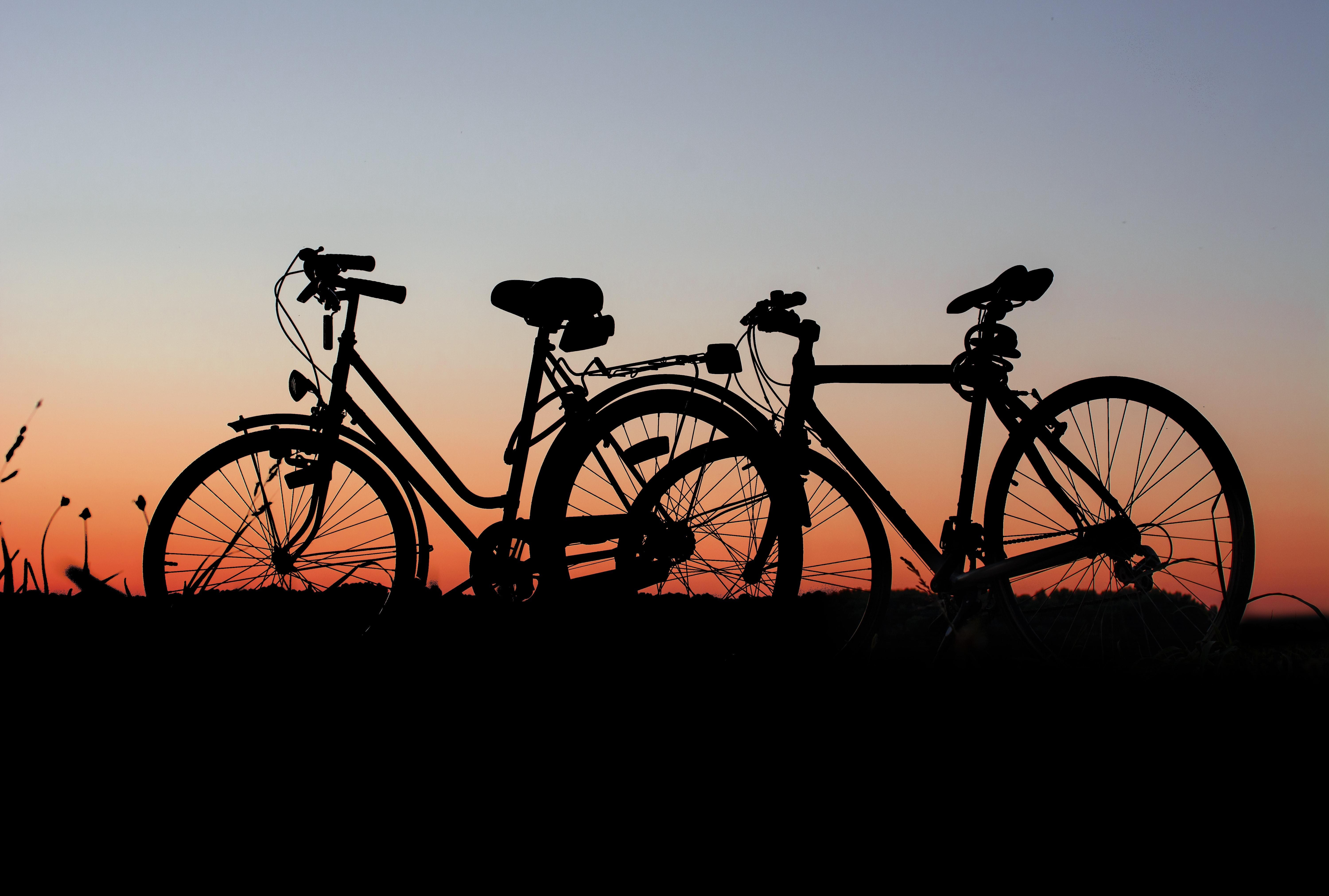 bicycle silhouettes free image