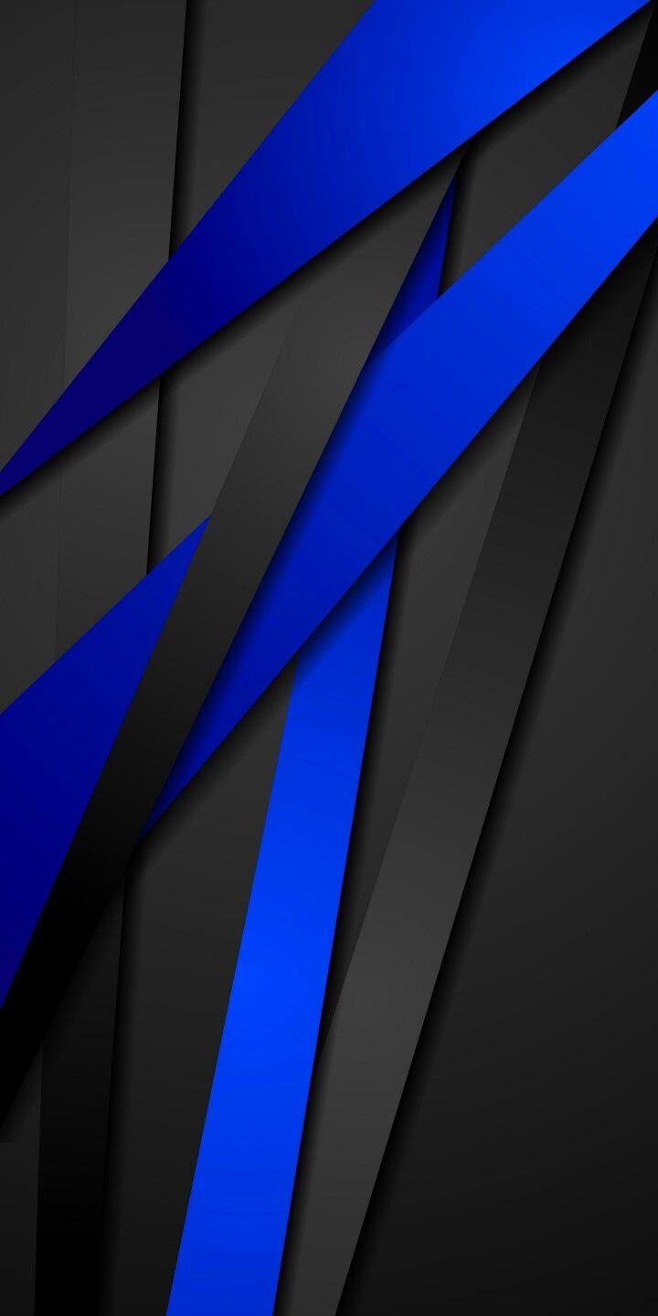 Black and Blue Abstract Wallpaper. Android