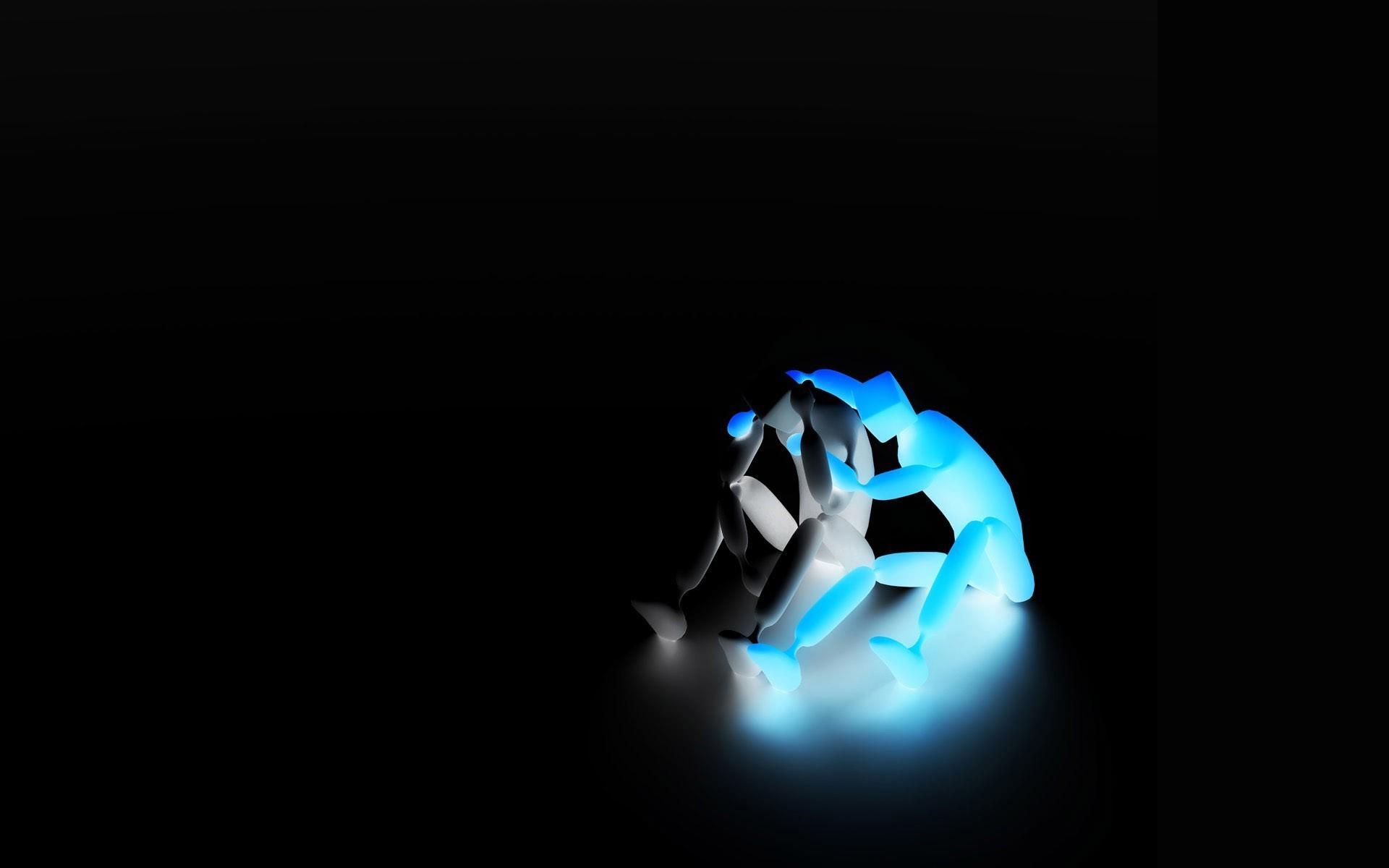 Black and Blue HD Wallpaper