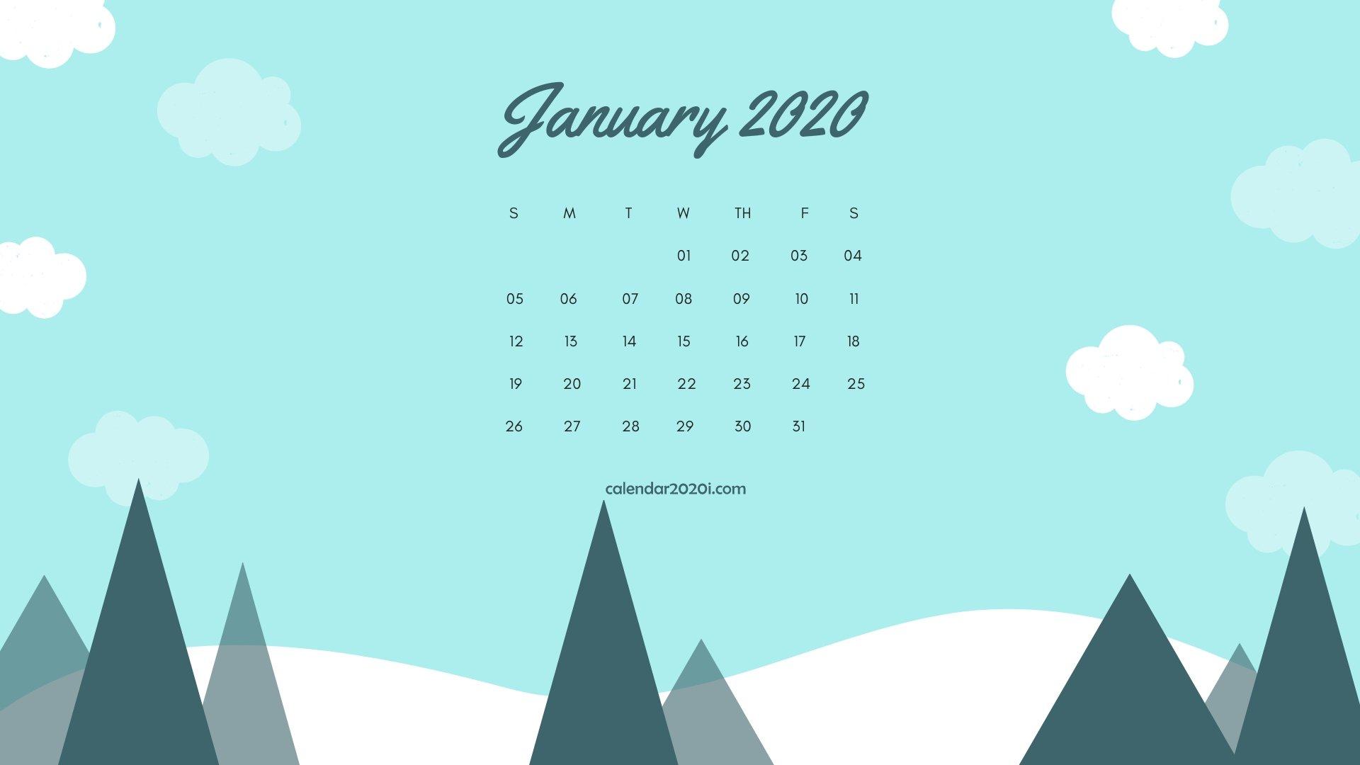 January 2020 Calendar Wallpapers Wallpaper Cave