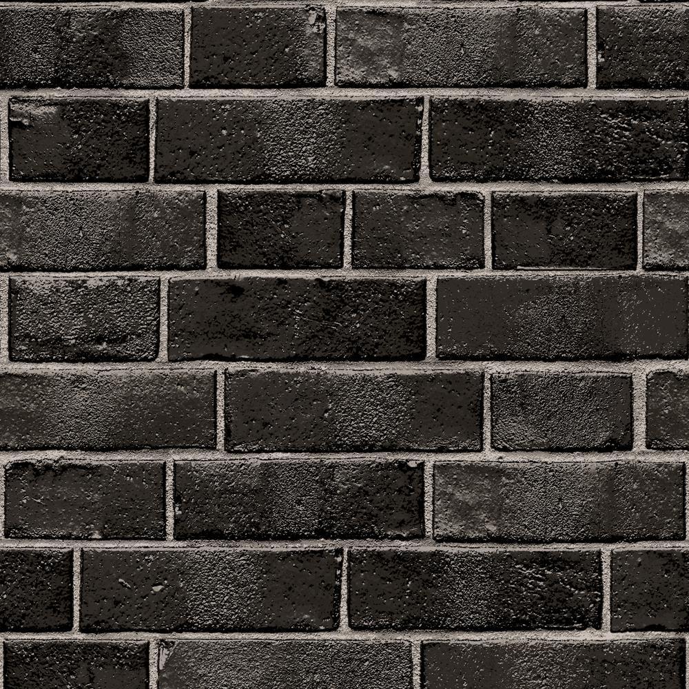 Tempaper Brick Ebony Self Adhesive Removable Wallpaper BR523 In 2019