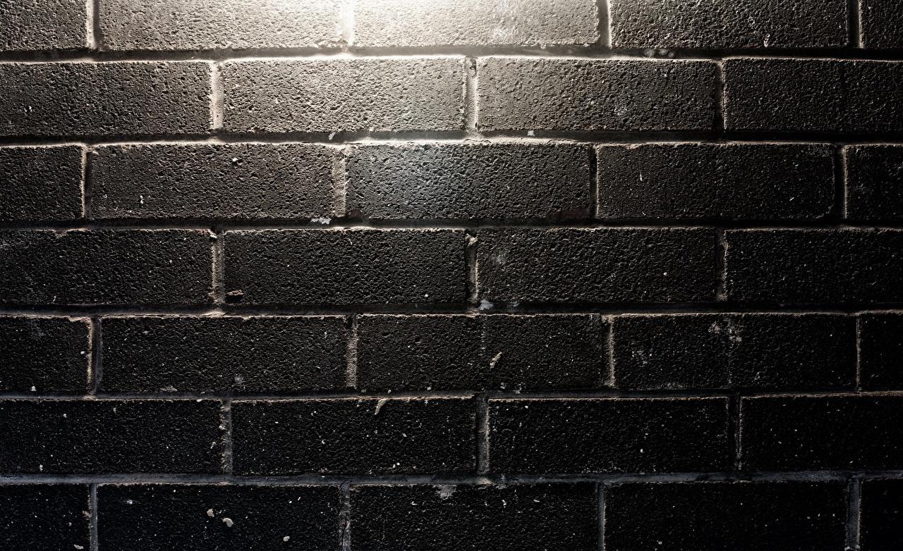 Image Black Made of bricks Wall Closeup